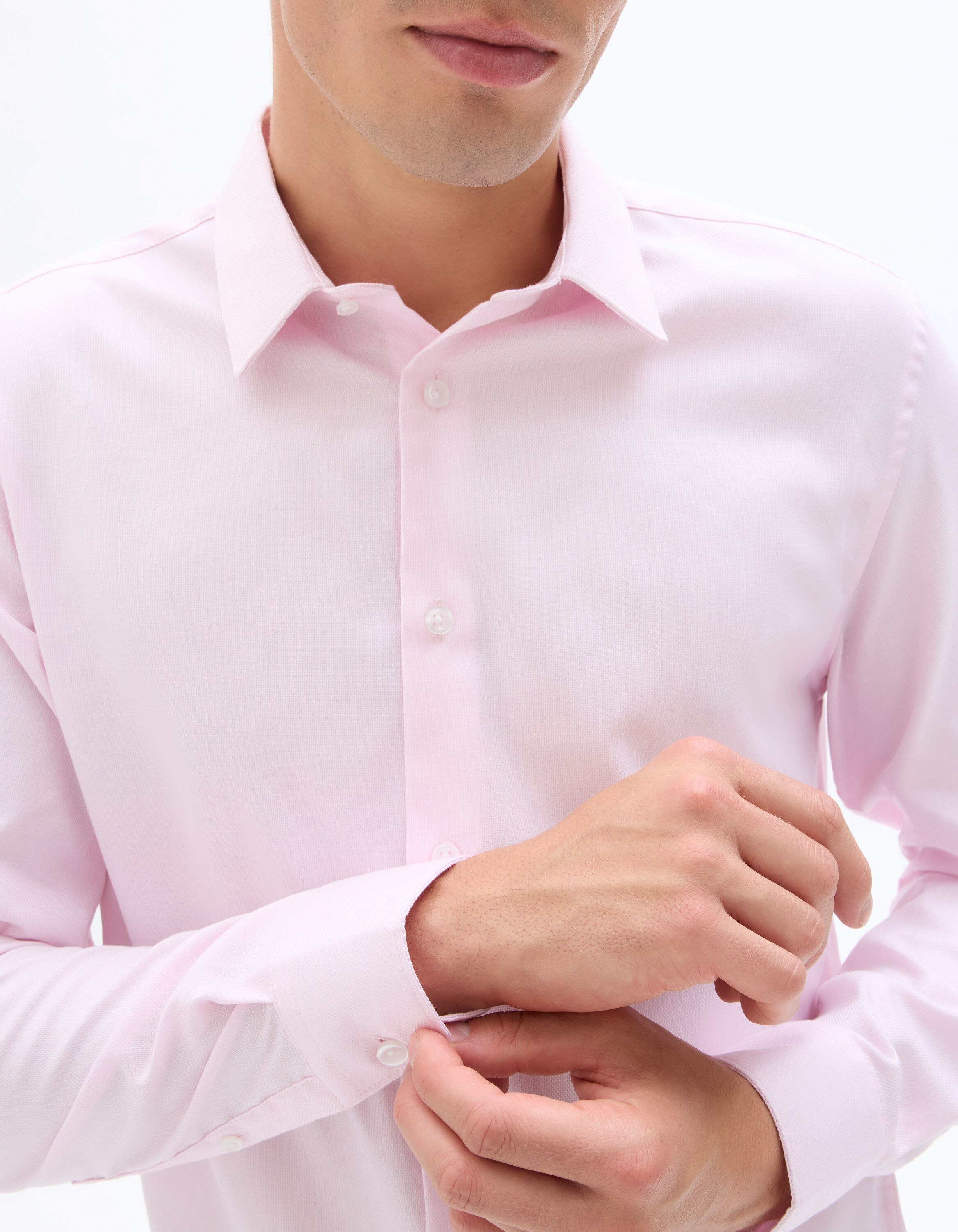 Slim royal oxford shirt - pink | celio be normal