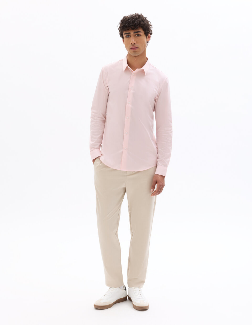 dress with fitted top and flared skirt William Fullest Fit Shirt in Pink Twill 18 34/35 main image 0