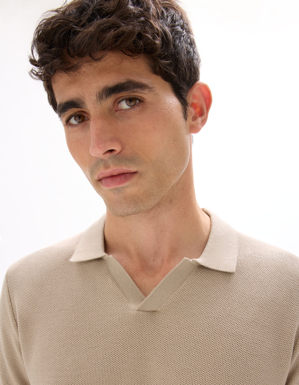 Regular C Polo piqué regular 100% Algodão - bege | celio be normal