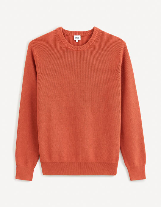Trui met strik wijnrood gemêleerd • Prijs € 24,99 • online shop