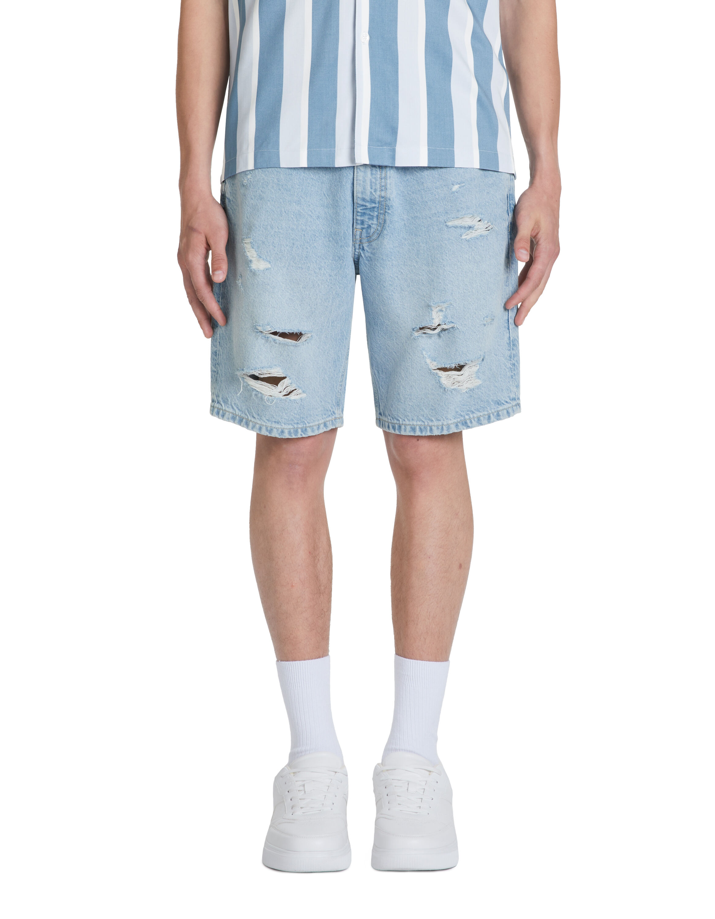 Bermuda en jean bleu clair celio be normal
