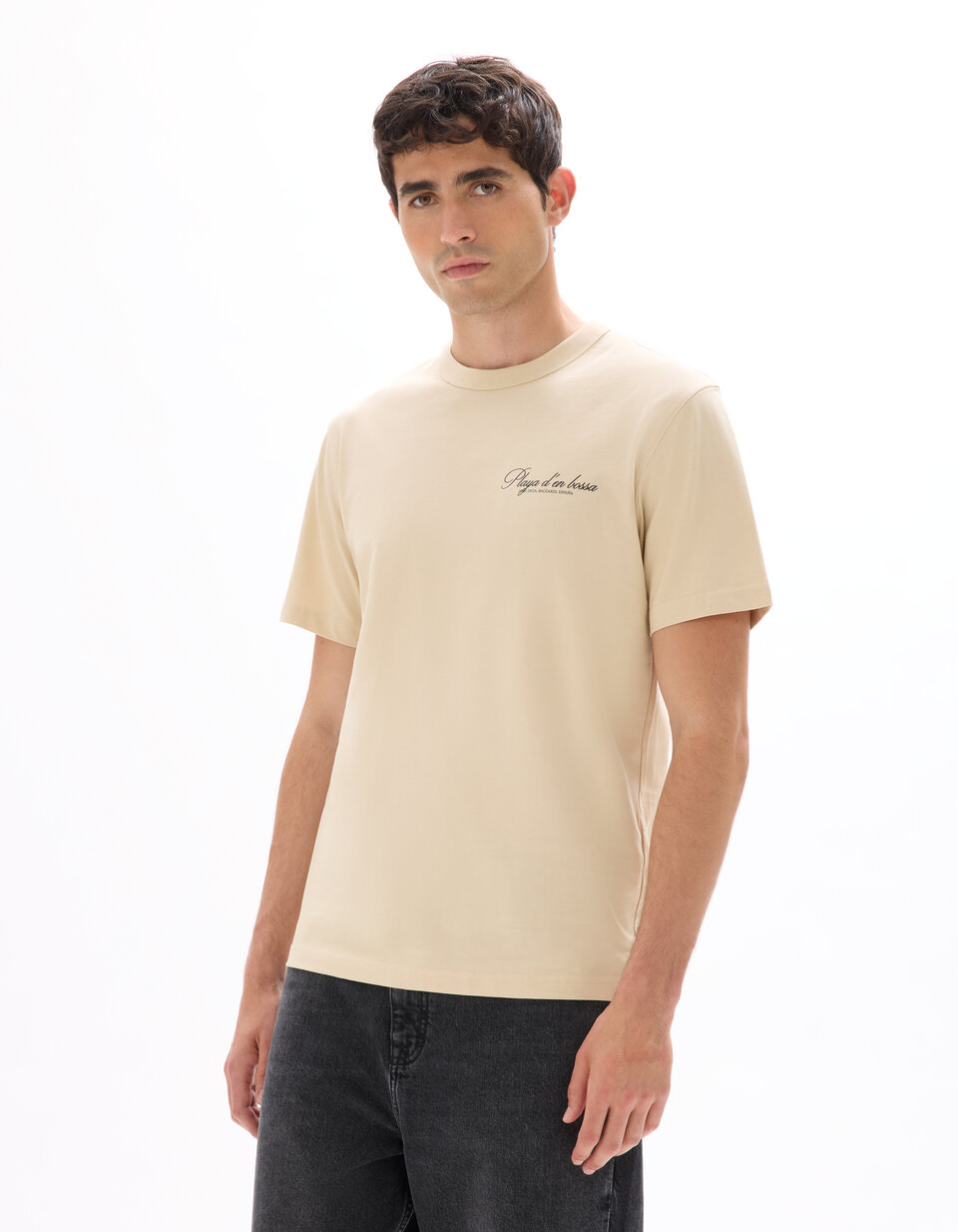 RLOKK Camisetas Para Hombre Con Estampado De Dibujos Animados Para Hombre (Color Caqui, Talla: M