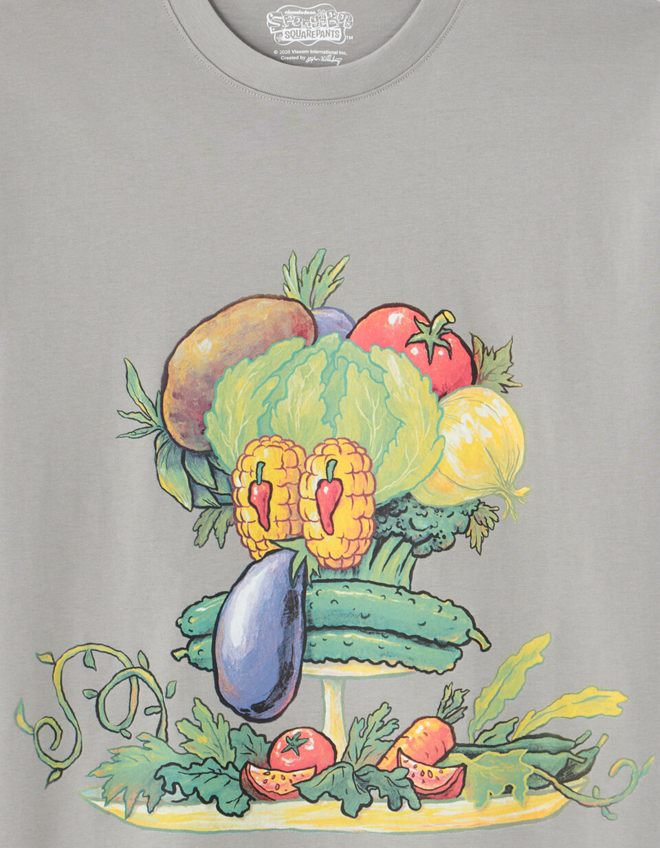 T-shirt Homme Bob L'éponge, Gris, Manches Courtes, Col Rond, Taille M, état Très Bon