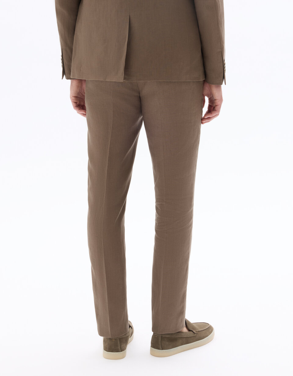 Slim 100% Linen Suit Pants - Light Brown | celio be normal
