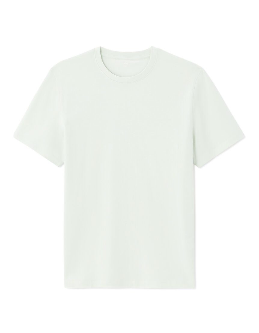 T-shirt regular col rond - vert menthe