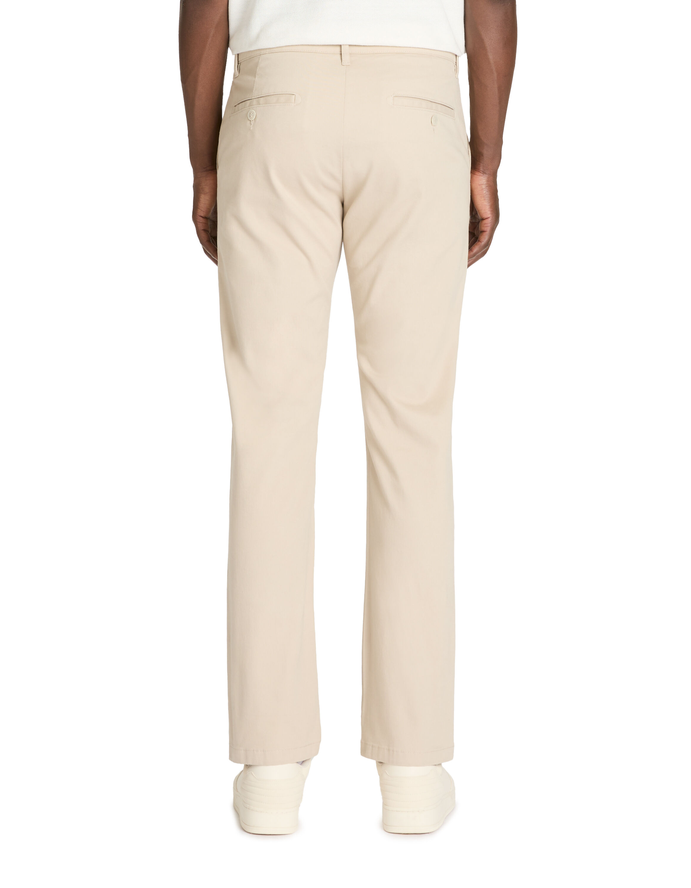 Pantalon chino straight en coton stretch beige clair celio be normal