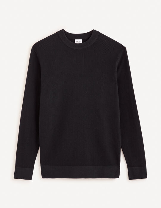 Pull Col V Roundtree & Yorke 2XB - Noir Motif Diamant - 100% Coton - Neuf Avec étiquettes