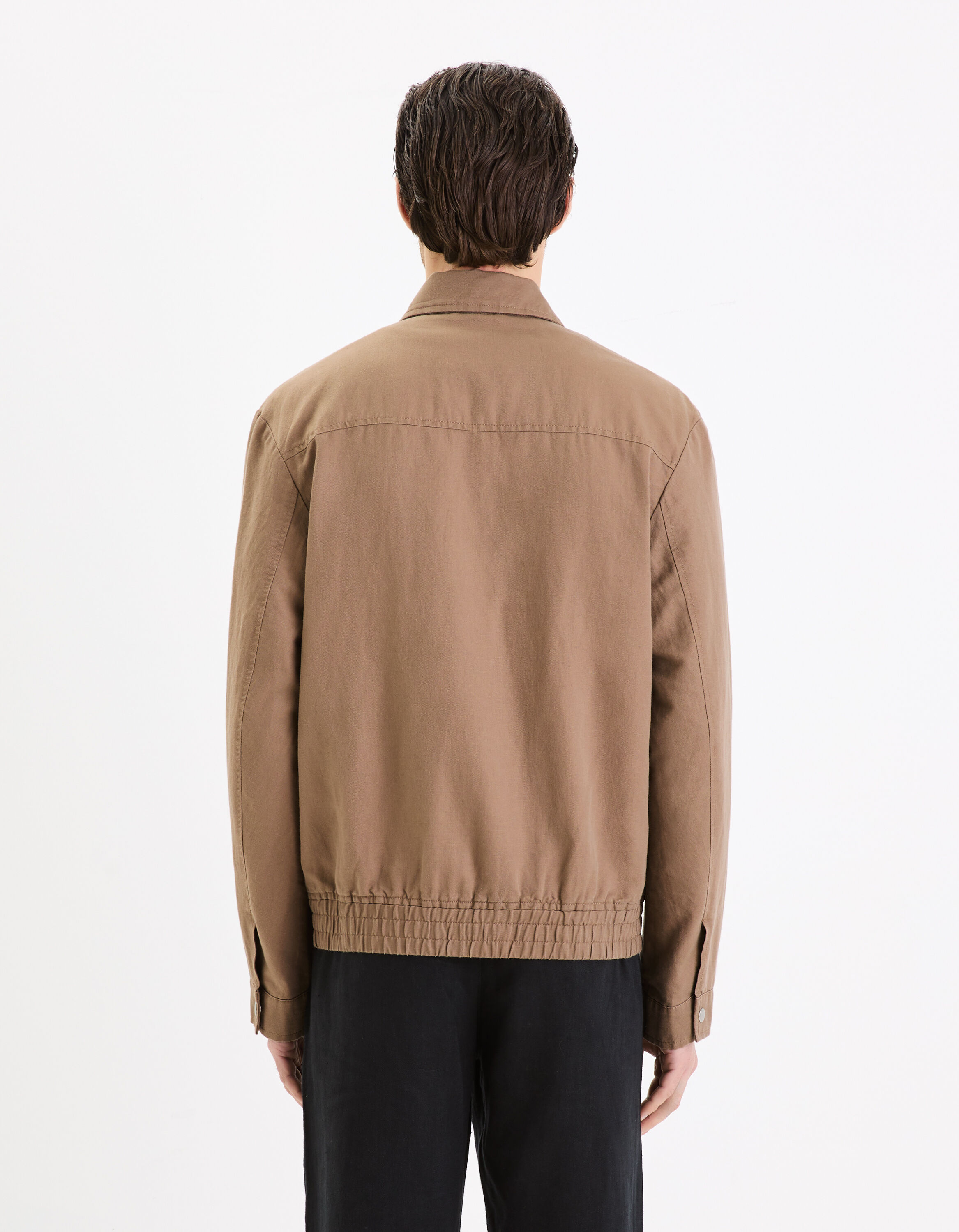 Haut (blouse) VENTILO En Coton Taupe - Taille 38, Boutonnage Dans Le Dos - Neuf Sans étiquettes