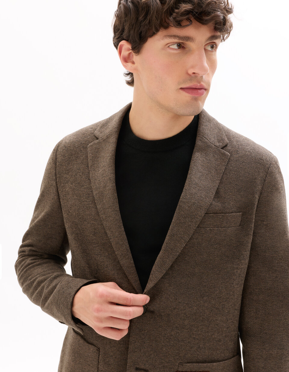 brown dress jacket Solid Regular Fit Suit - Buy Ice Blue Warm Style FISHTAIL-HEM Size:0 - (US0-2)