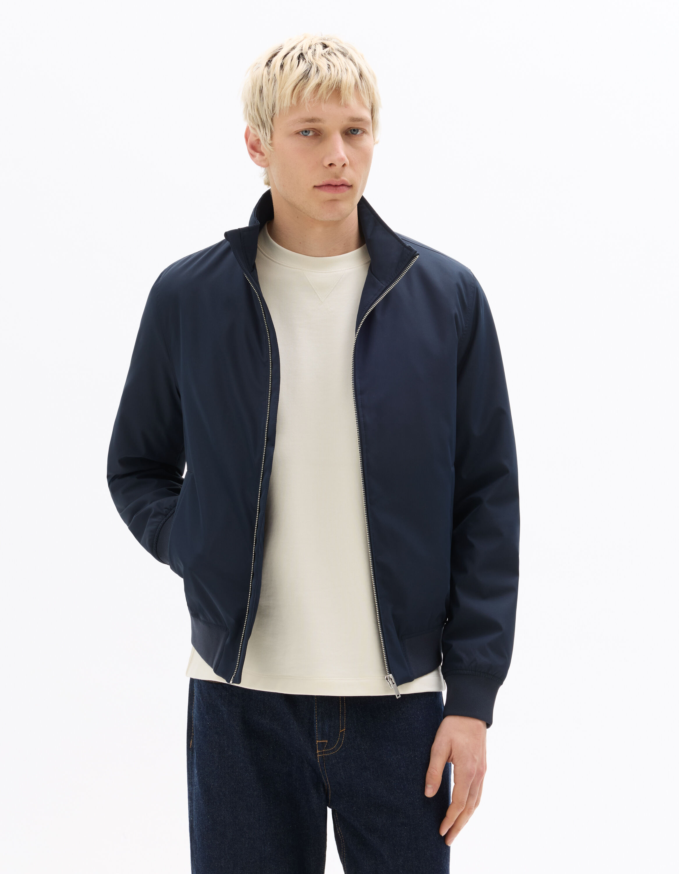 Drycore Stand-Up Collar Jacket - Navy | celio be normal