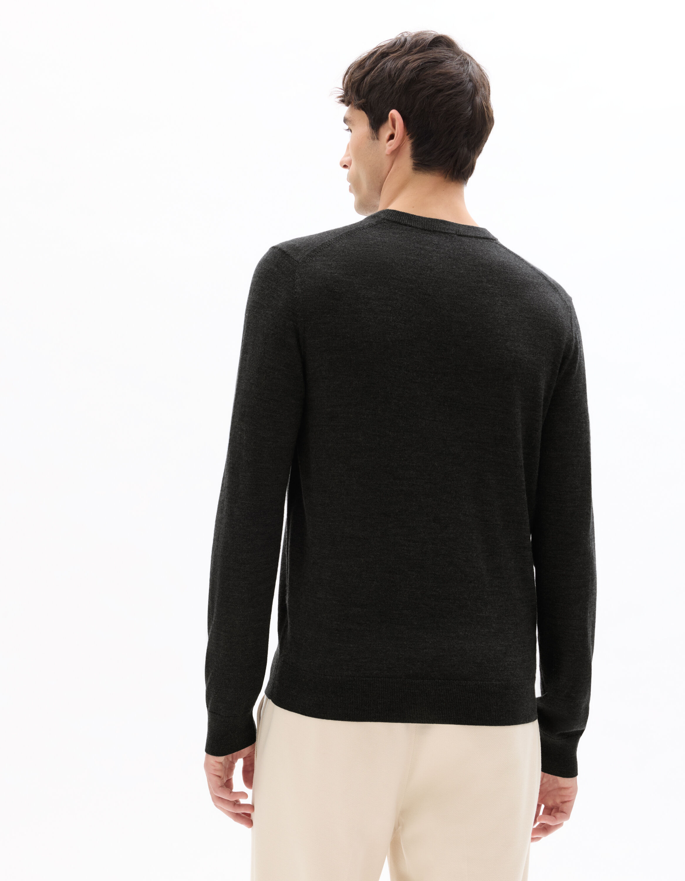Pull Homme Club Room Col V Anthracite - 100% Coton - Taille S M XL - Neuf Avec étiquettes