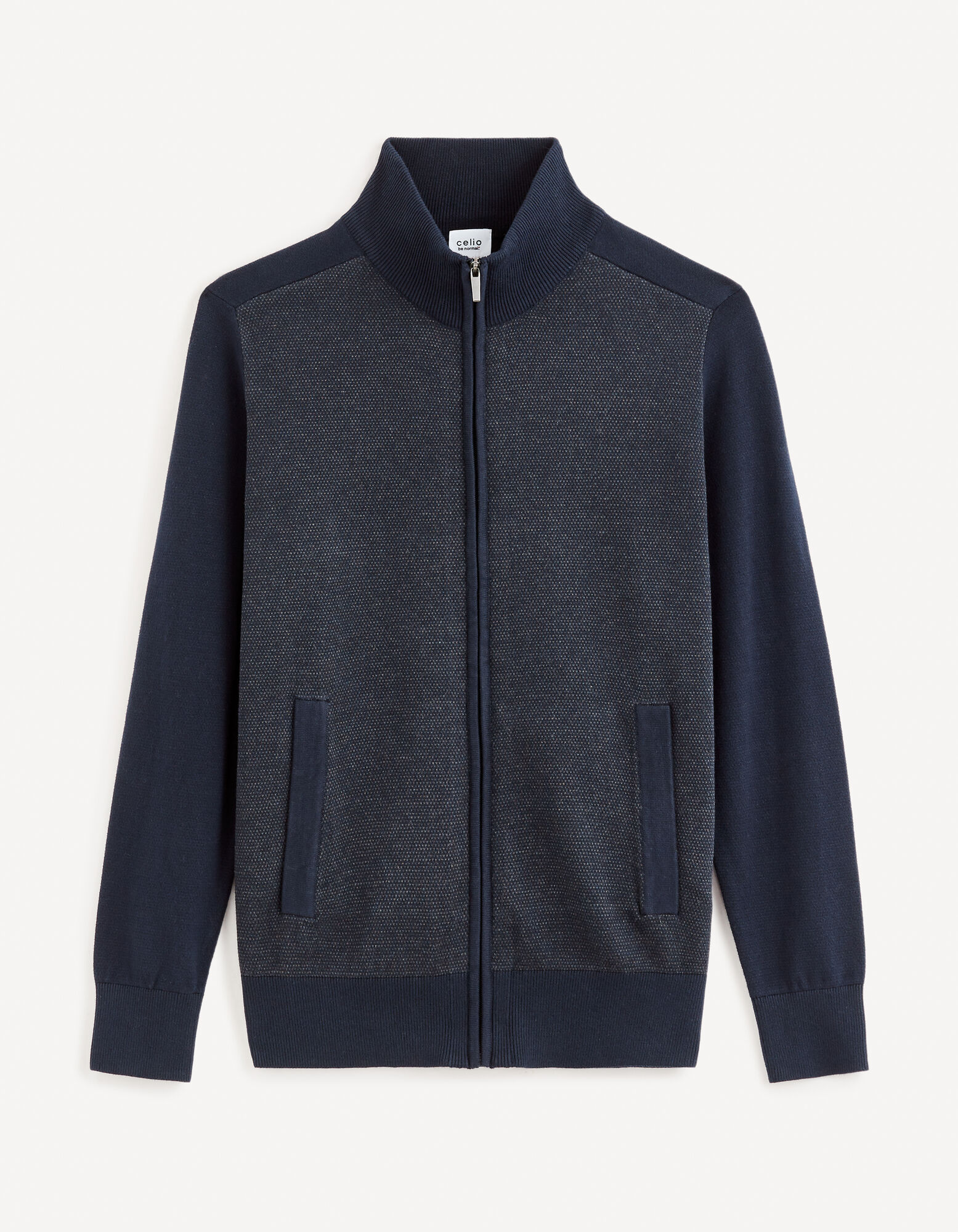 Gilet zippé en cachemire BLEU FONCE pour homme Gilet zippé en cachemire BLEU FONCE pour homme