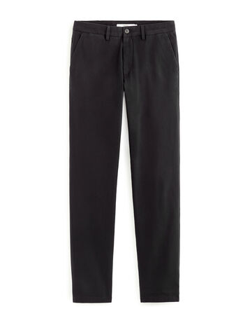 Pantalon chino straight en coton stretch - noir