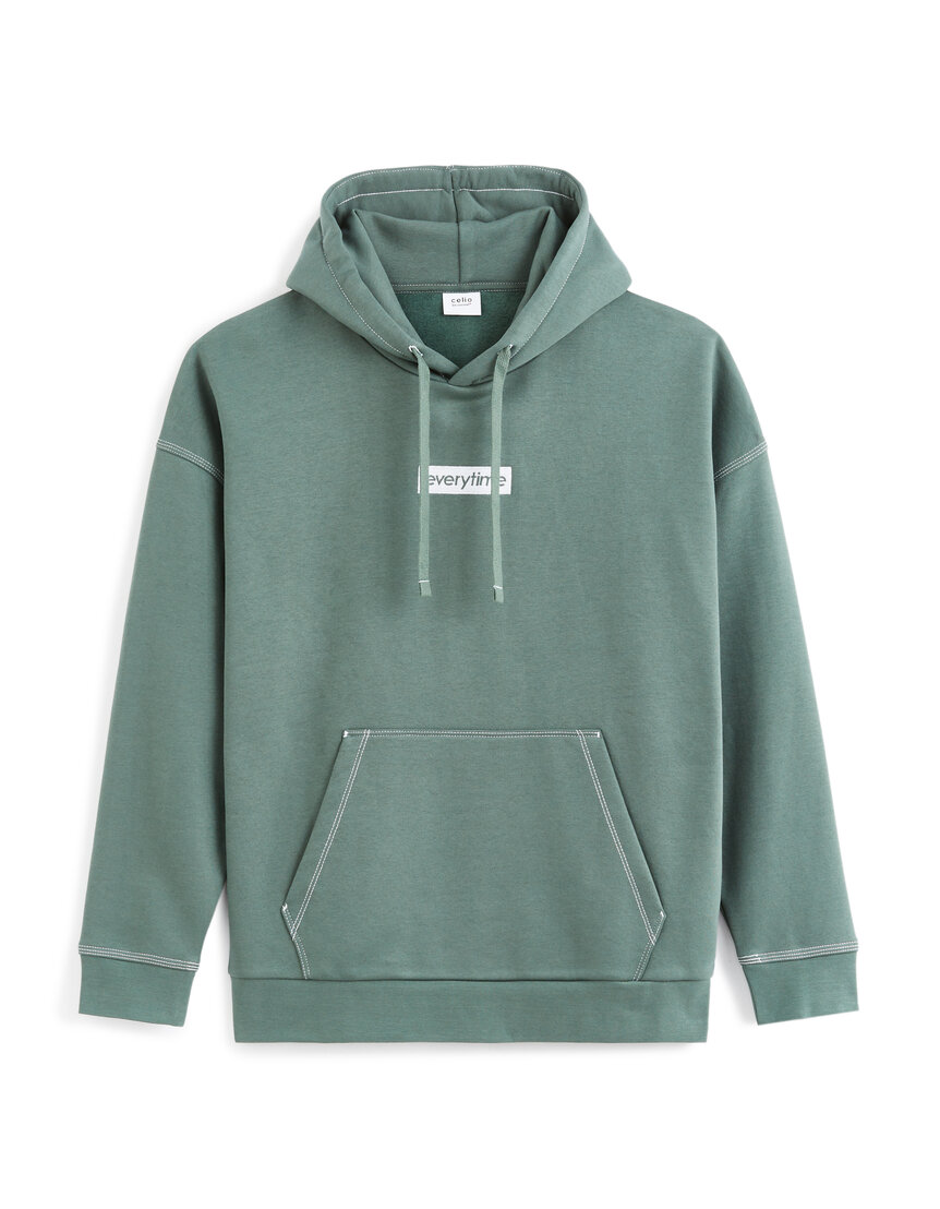 Sweat à Capuche Oversize Missguided X PlayBoy - Noir Et Vert - Femme - Taille 2
