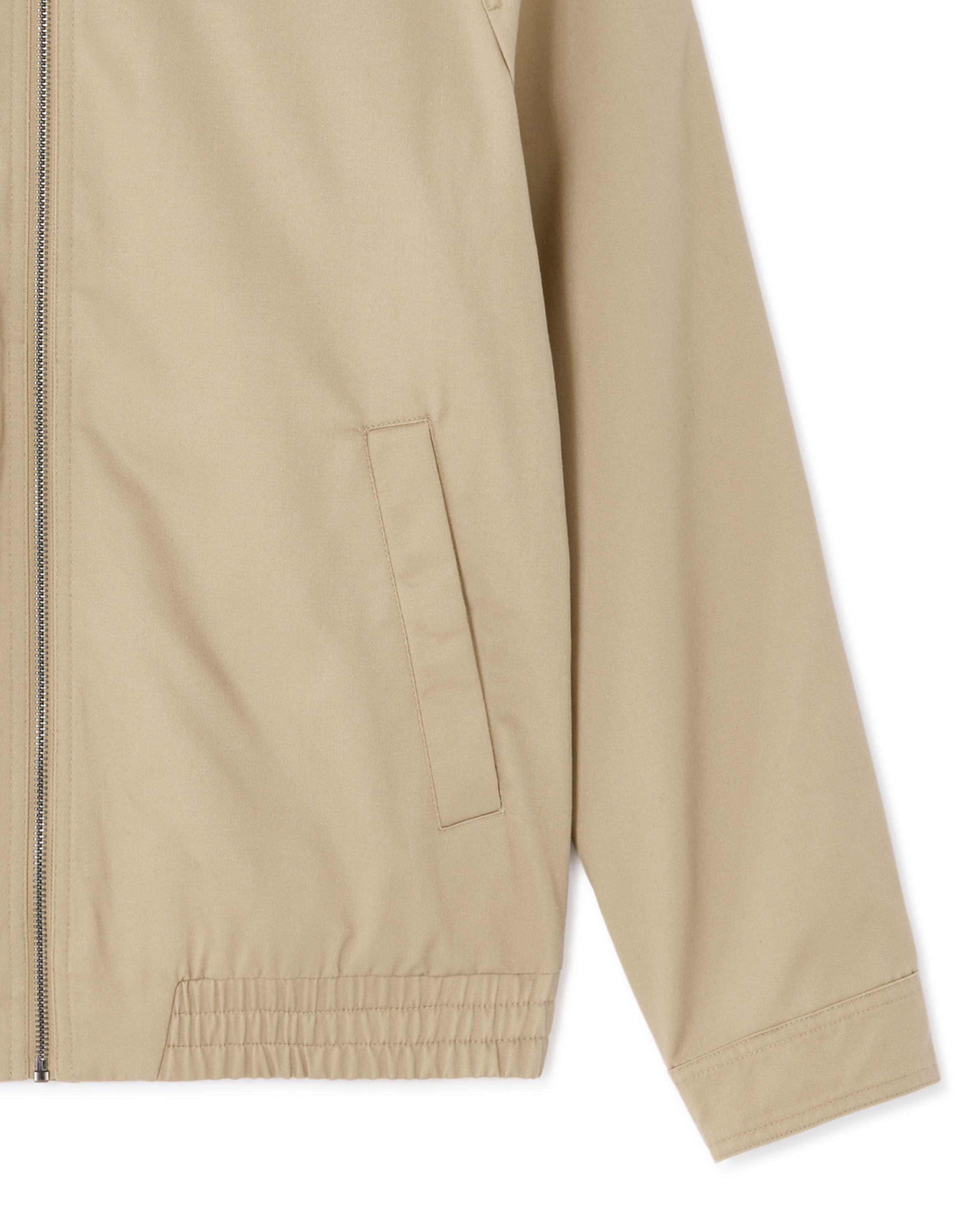 Beige Zip-Up Stand-Up Collar Jacket | celio be normal