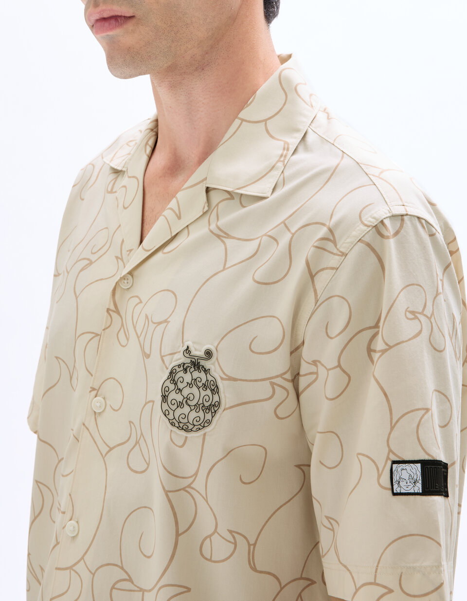 Chemisier Beige En Lin TOP – Taille 38, Manches Courtes, Parfait Pour L'été