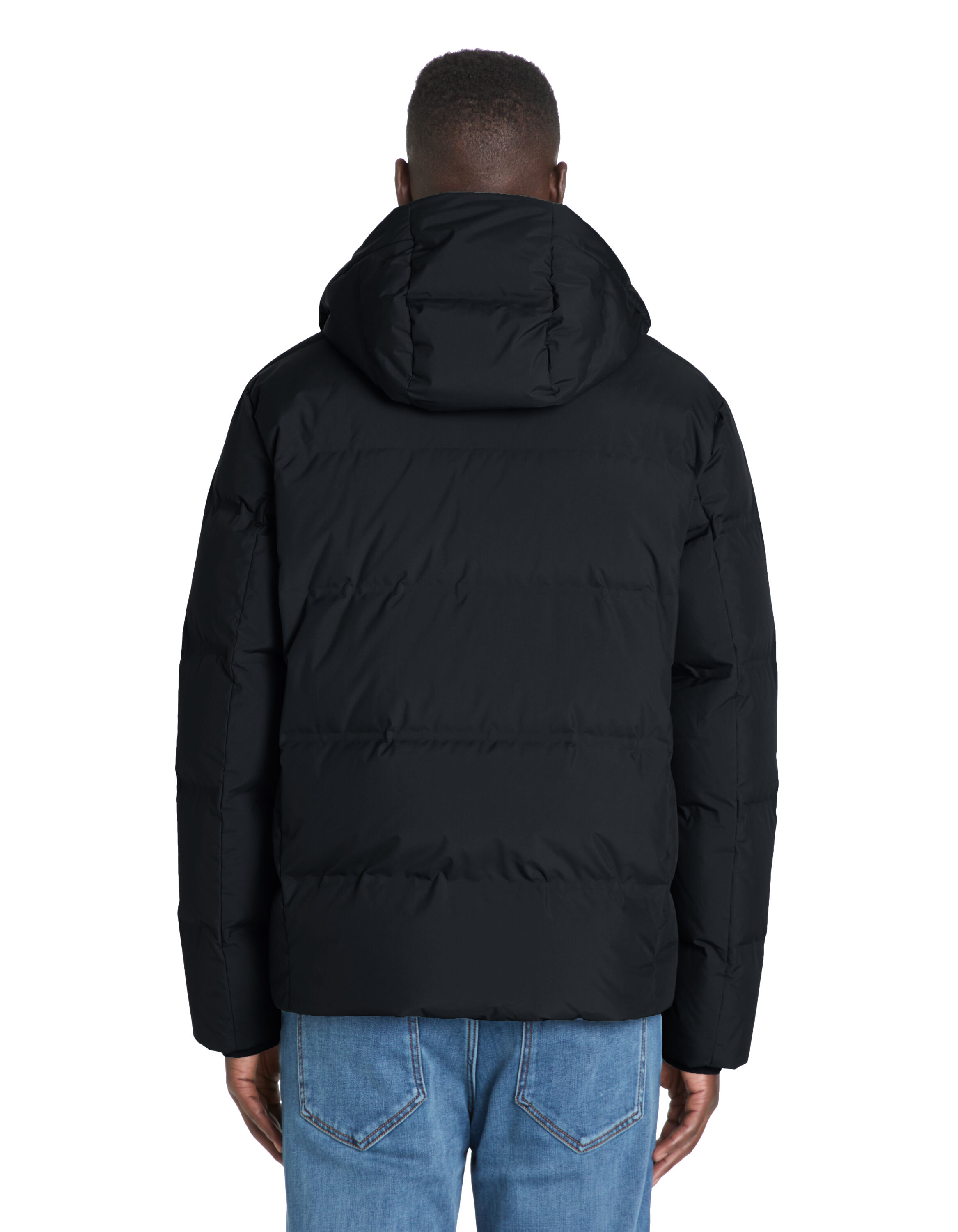 Doudoune en plume sans couture noir celio be normal