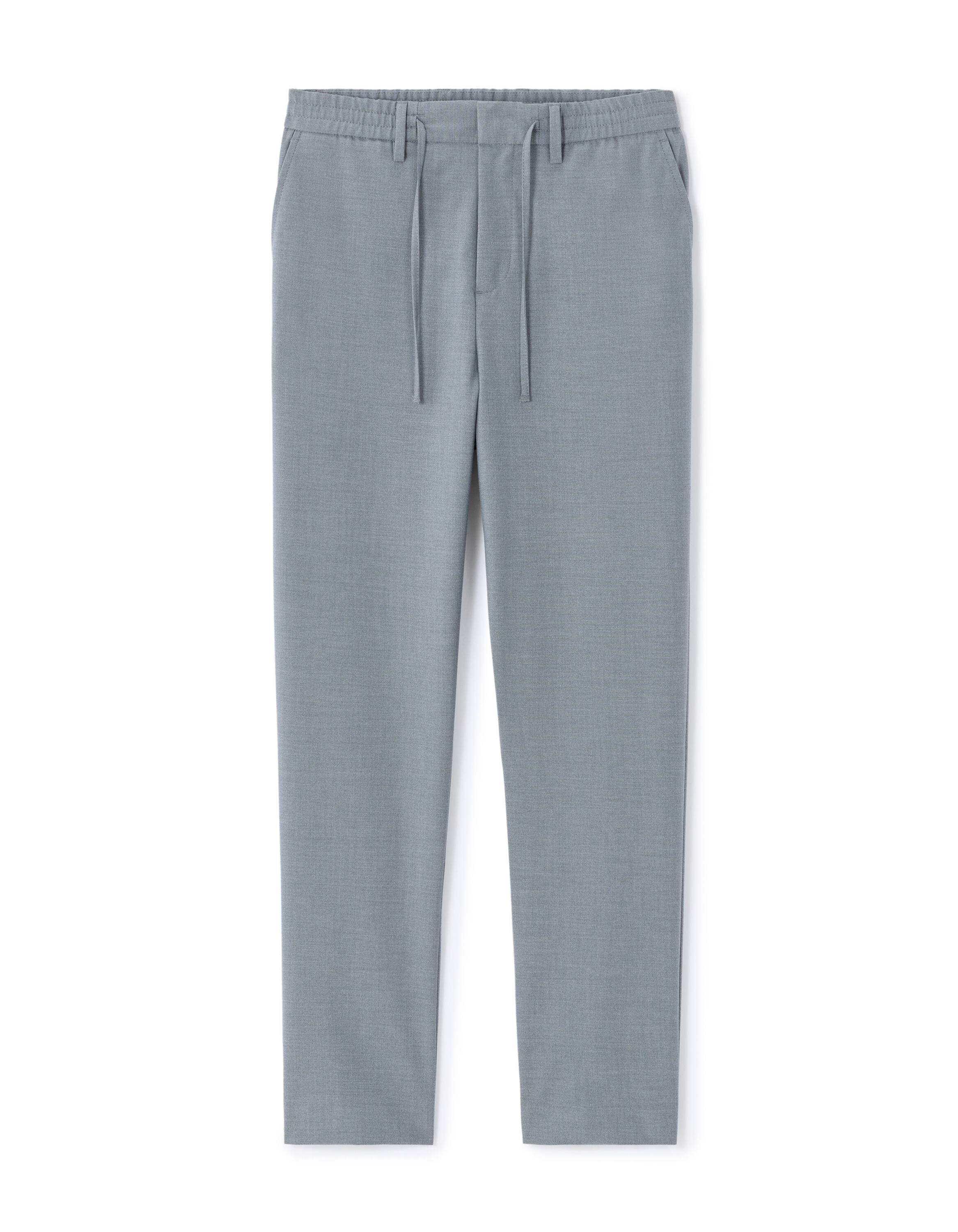 Light Blue Slim Stretch 7/8 Length All-Day Pants | celio be normal