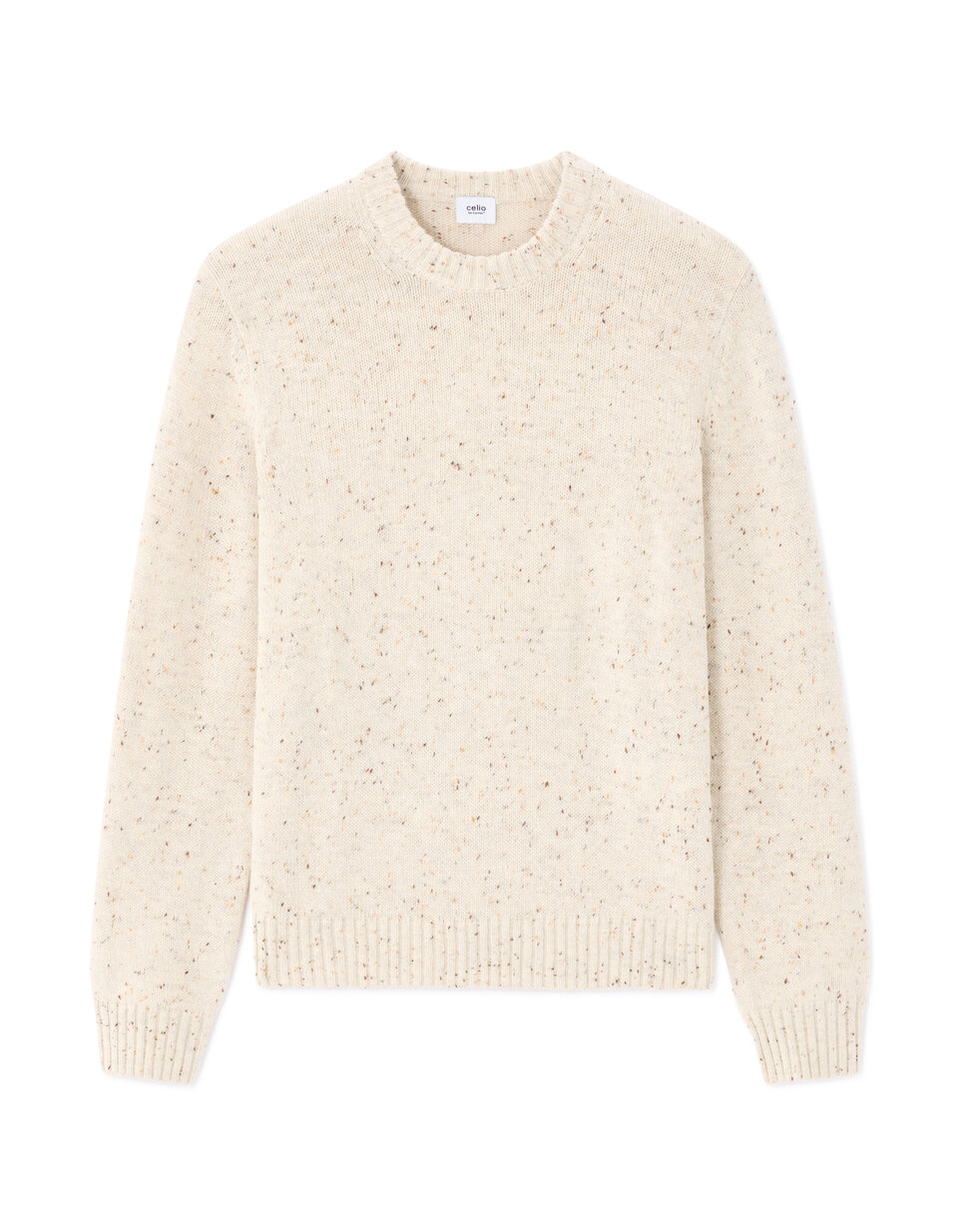 Pull Club Monaco Col Rond Marron Chocolat Taille L - Laine Mélangée, Excellent état