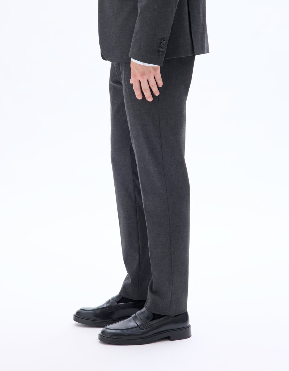 Slim bi-stretch suit trousers - dark grey | celio be normal