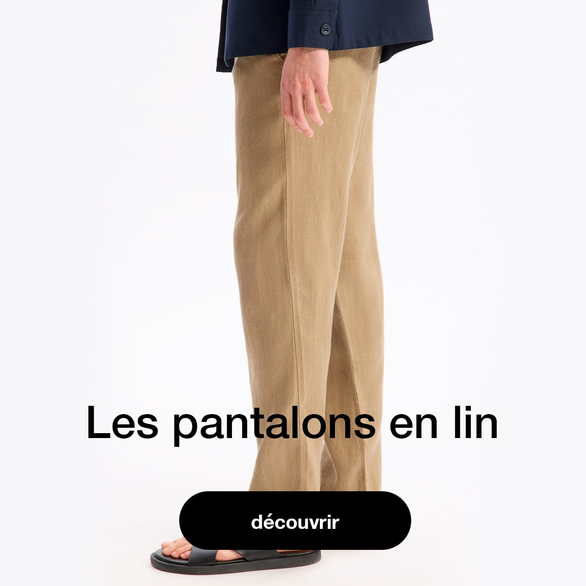 Pantalons lin pour homme