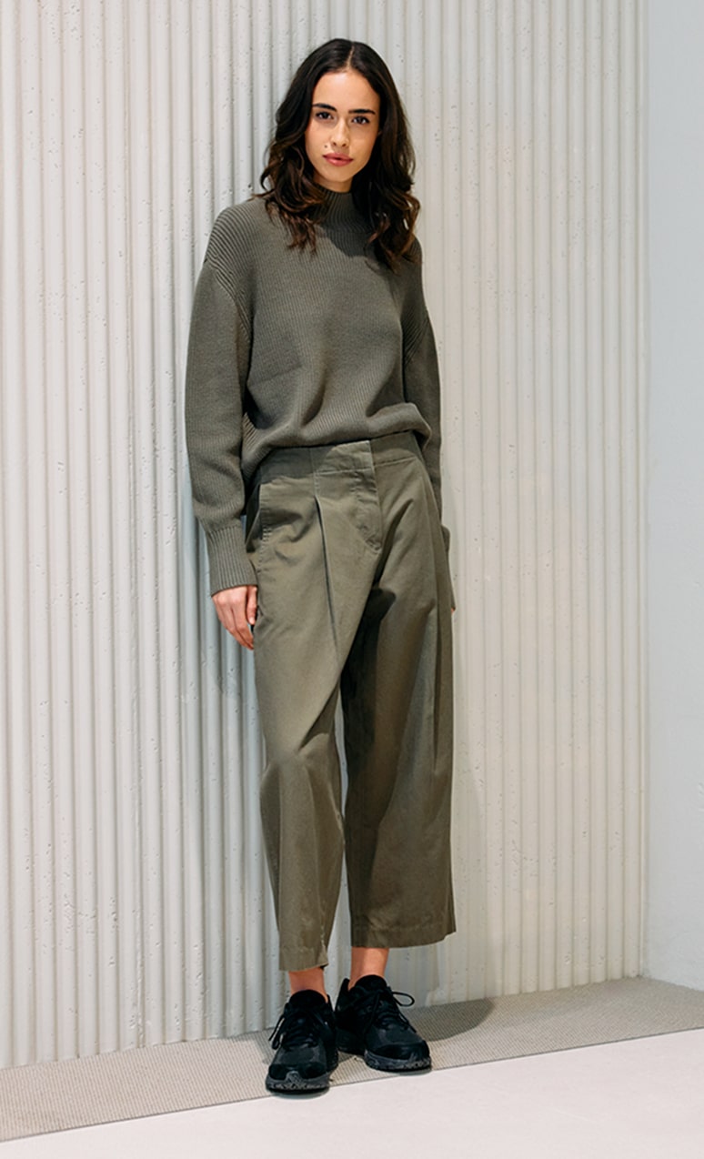 Blouse Femme En Soie Grise Et Verte - Taille 36 - Marque Camaïeu - Occasion Très Bon état
