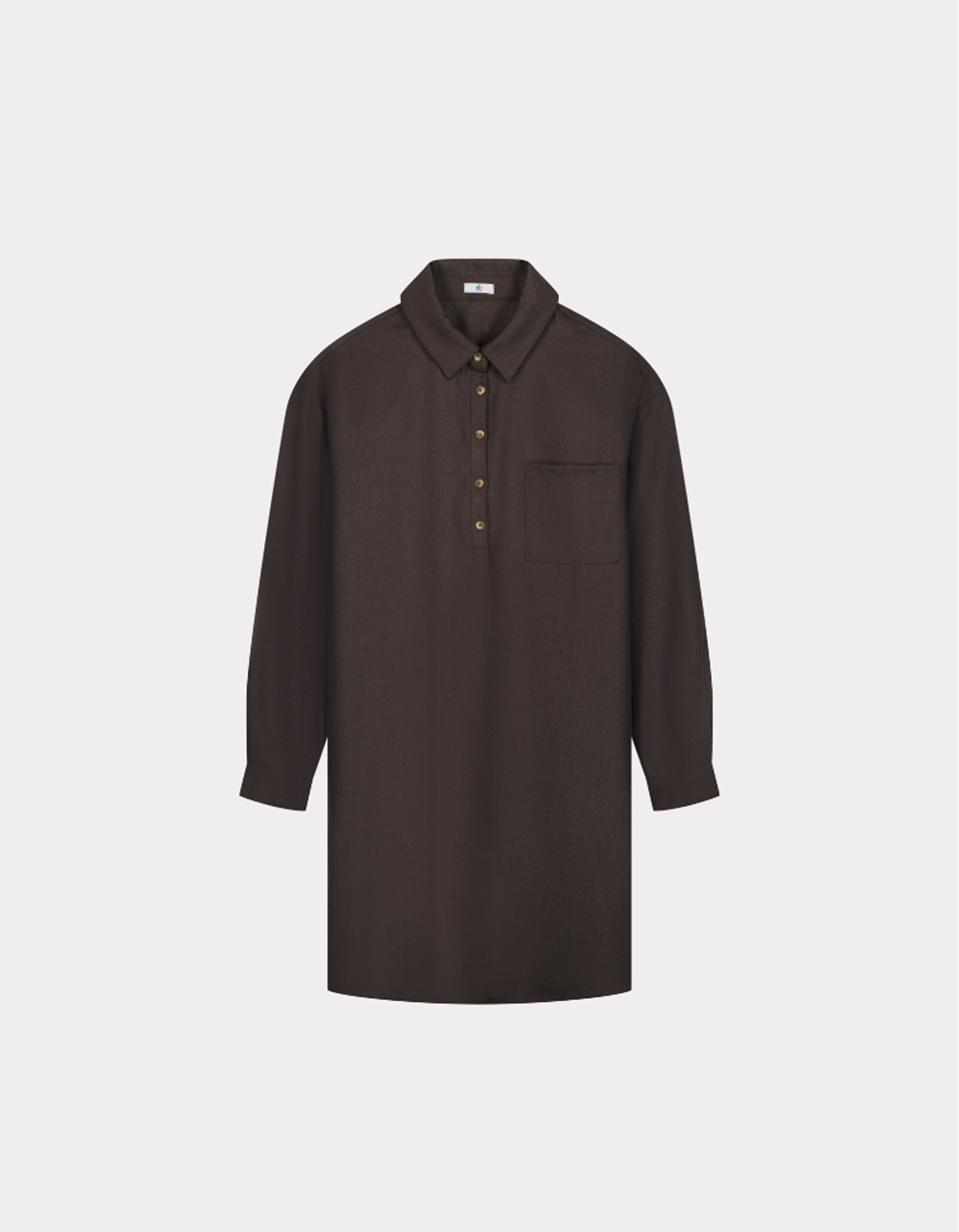 Robe courte à manches longues - gris