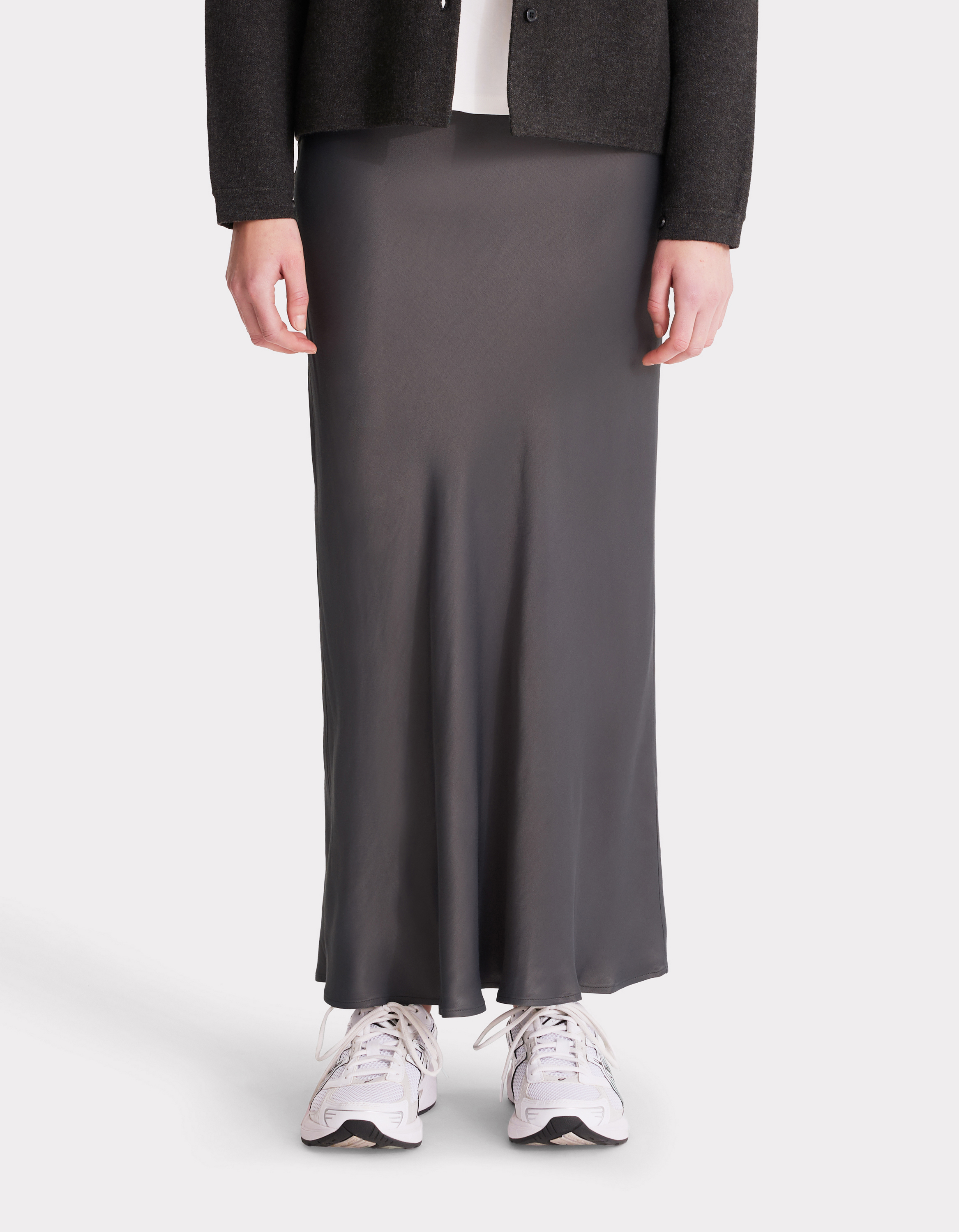 Jupe en satin - gris - celio - Modalova