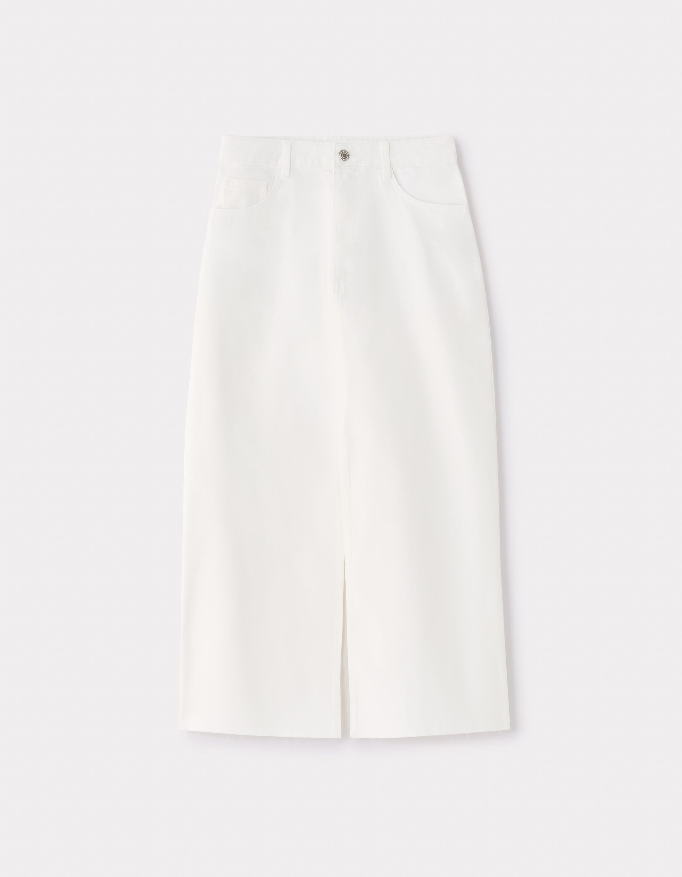 Jupe en jean avec fente - blanc