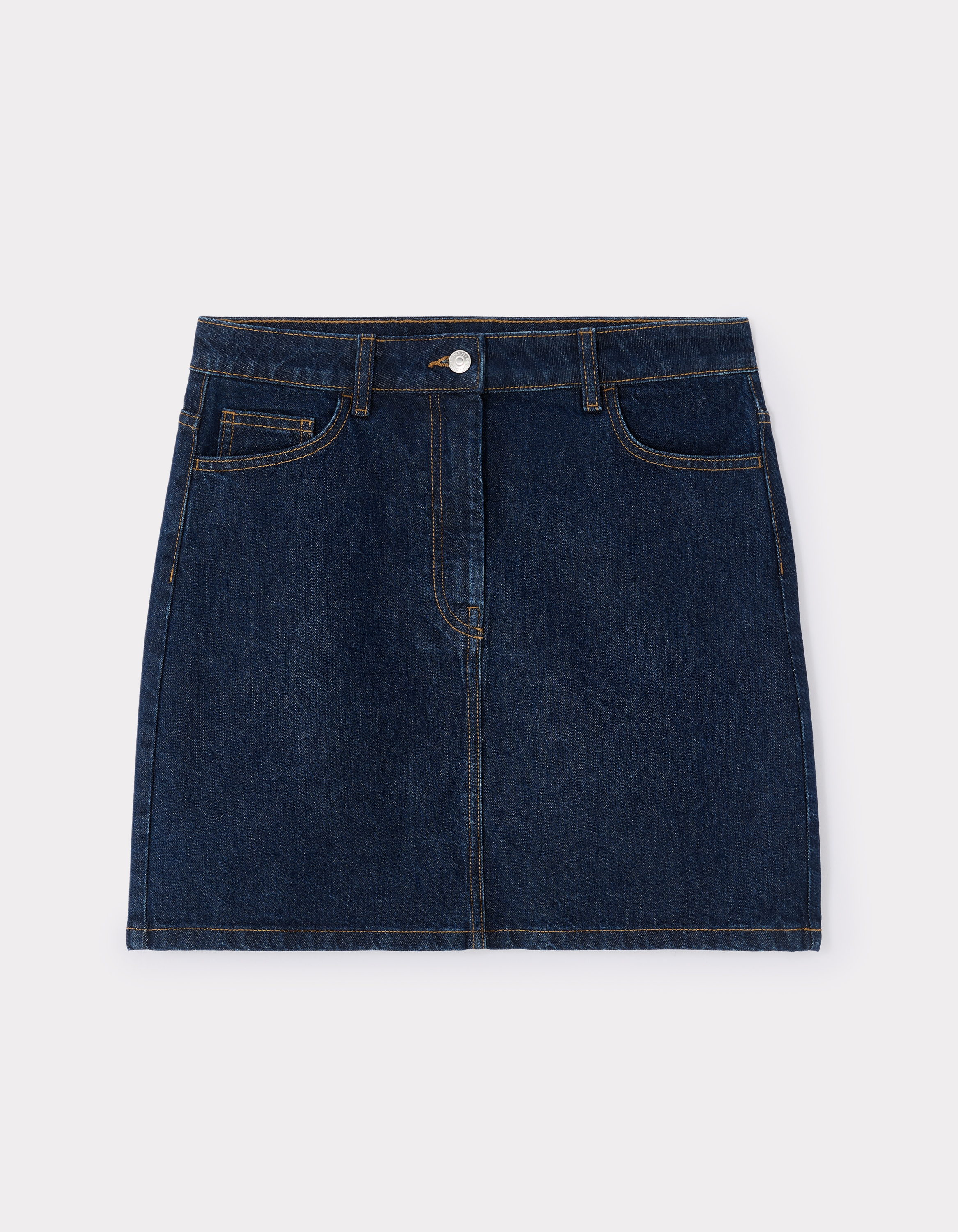 Jupe courte basic en denim - denim