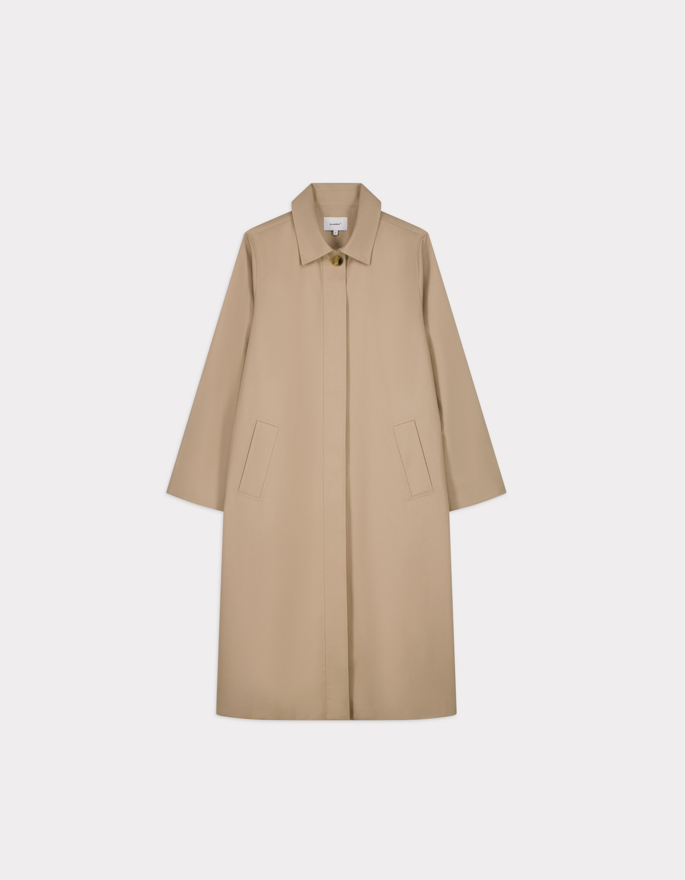 Trench long boutonné - camel