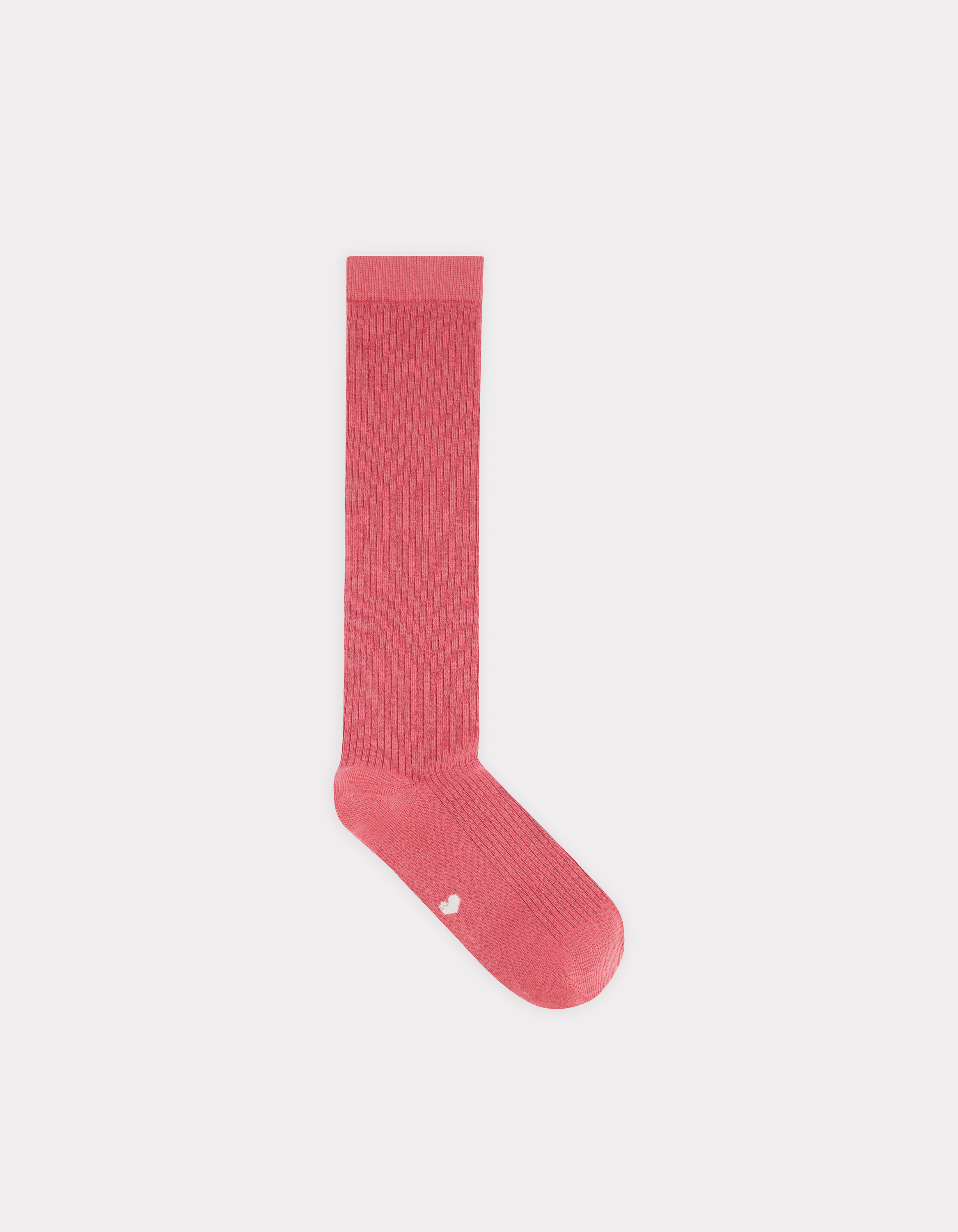 Chaussettes hautes en coton - vieux rose foncé