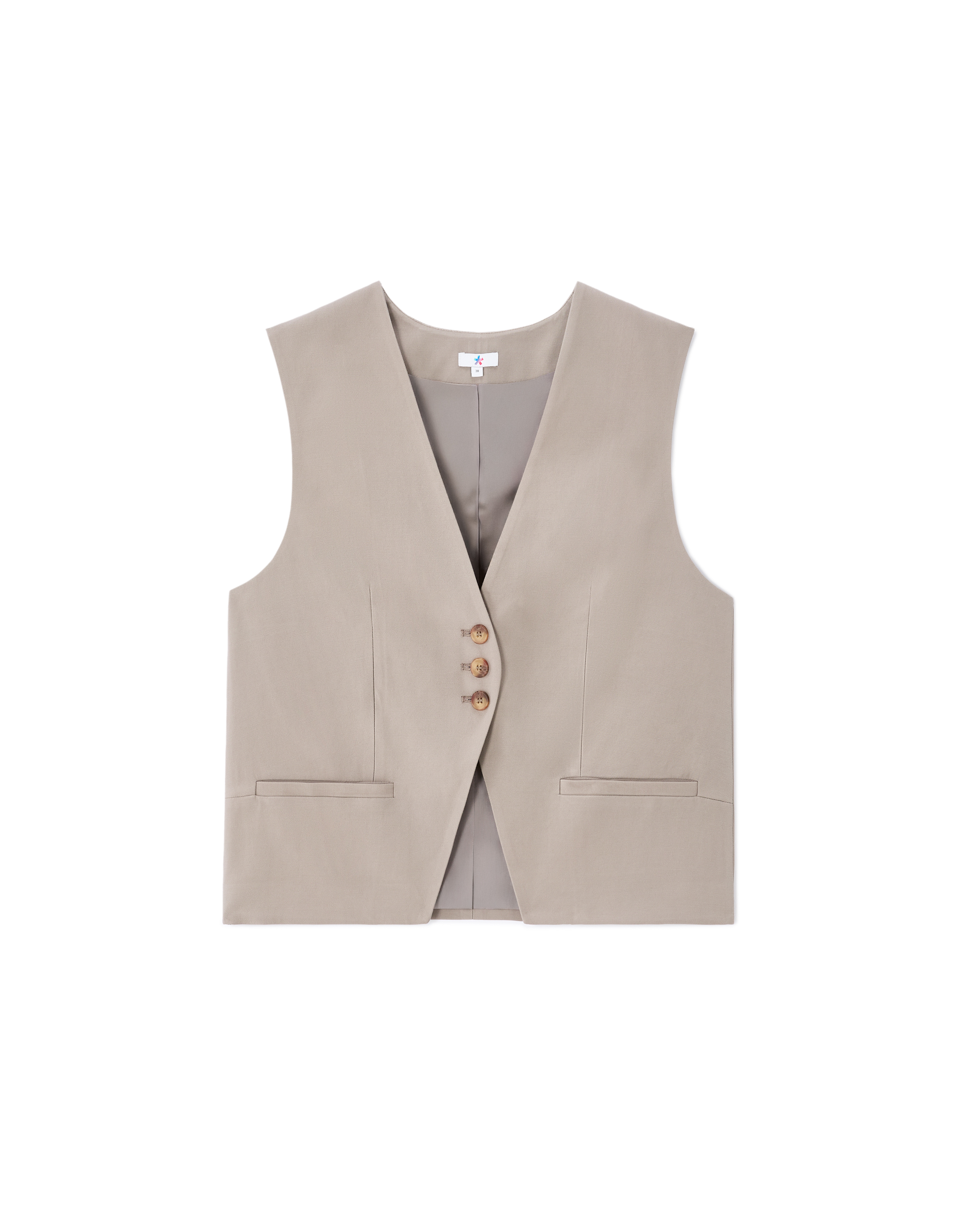 Gilet de tailleur sans manches - beige