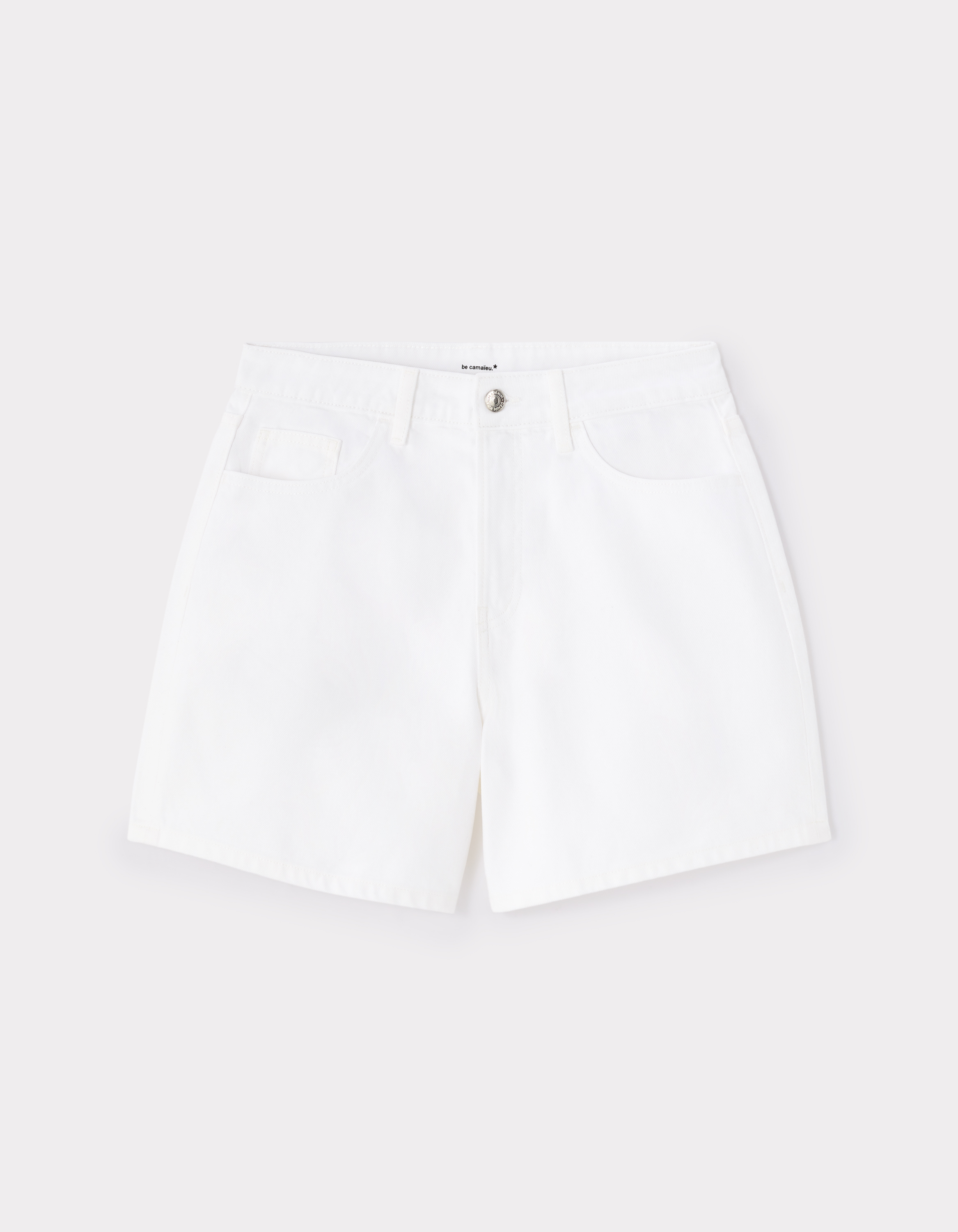 Short en jean - blanc