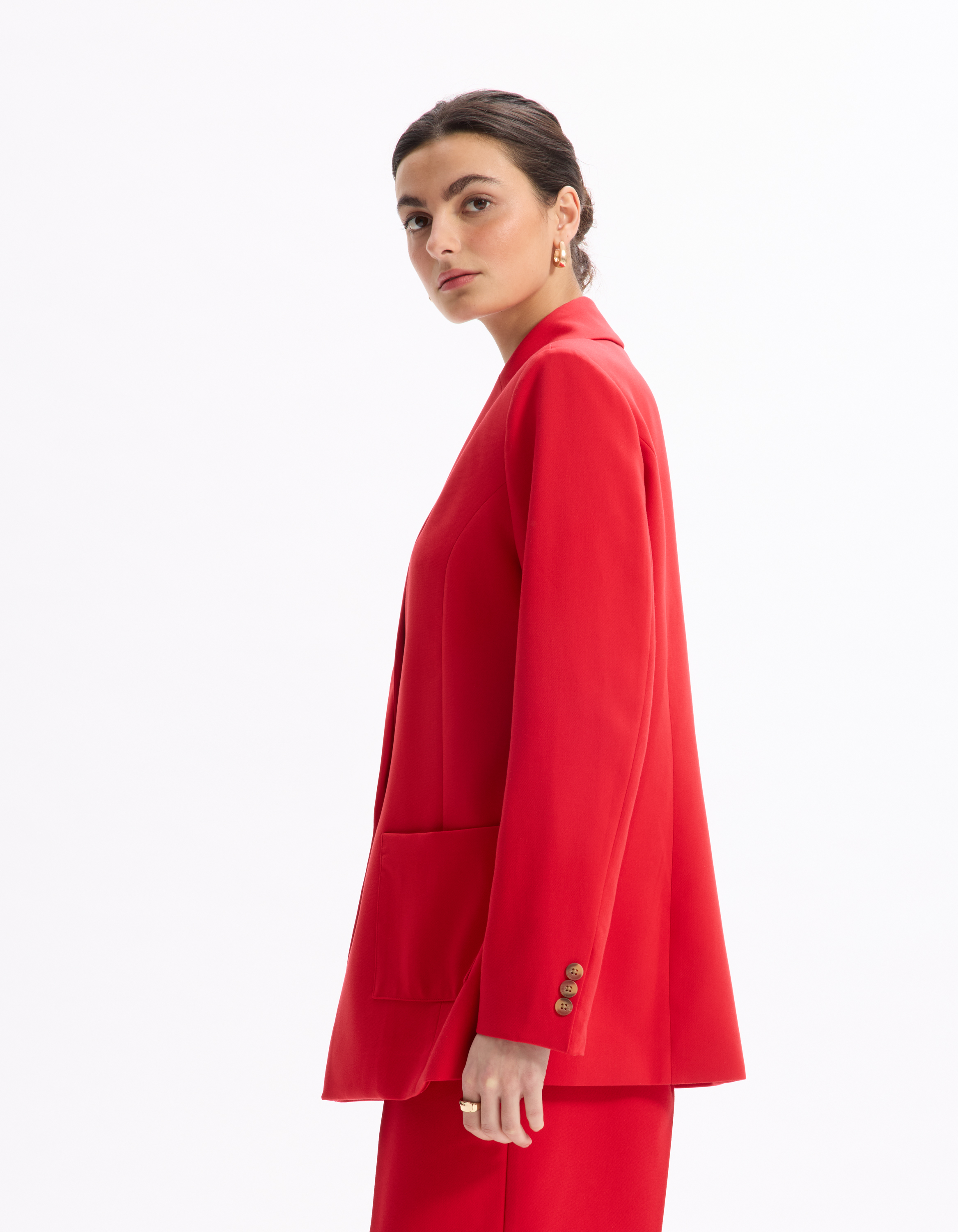 Blazer à poches plaquées - rouge - celio - Modalova