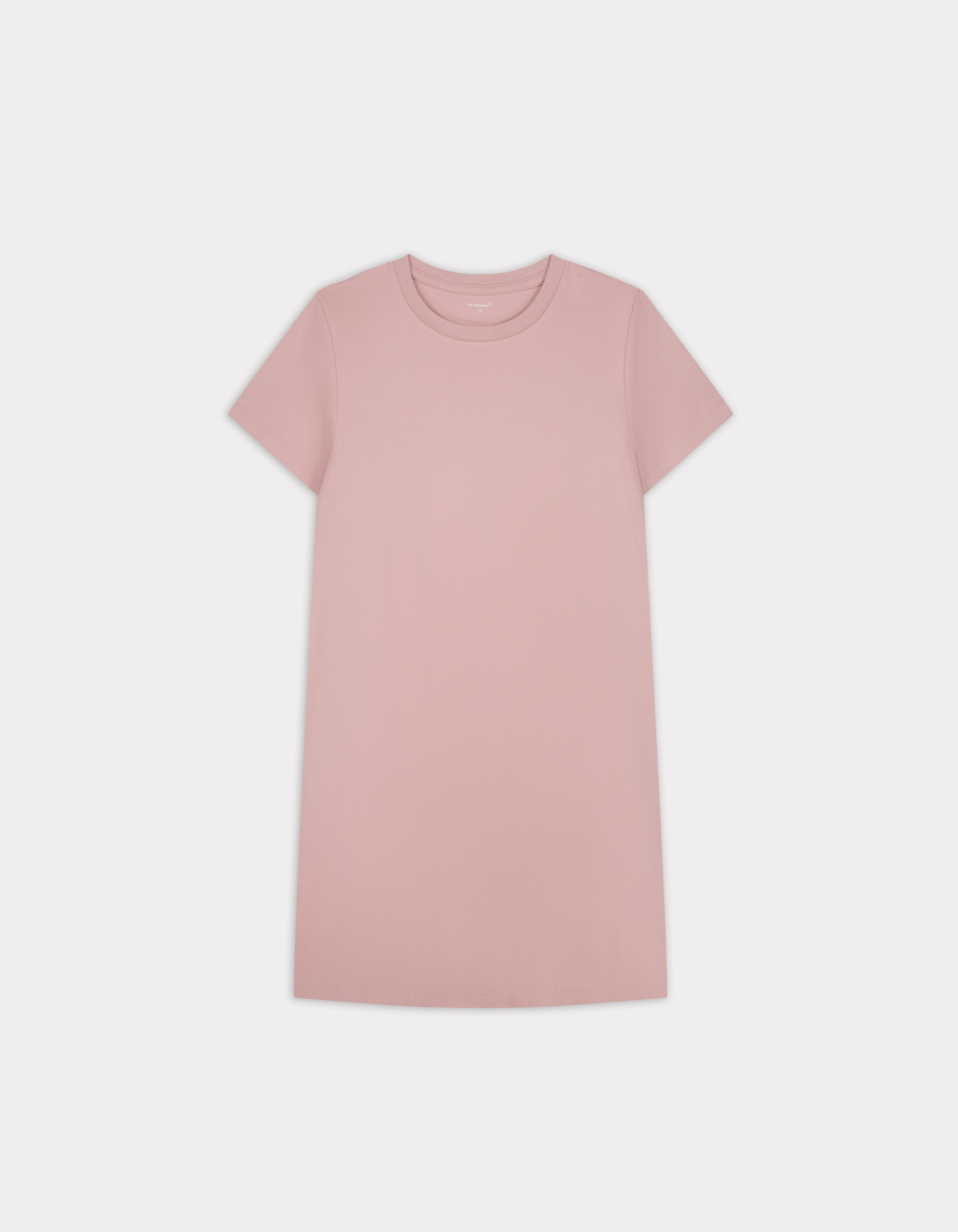 Robe courte en coton - rose