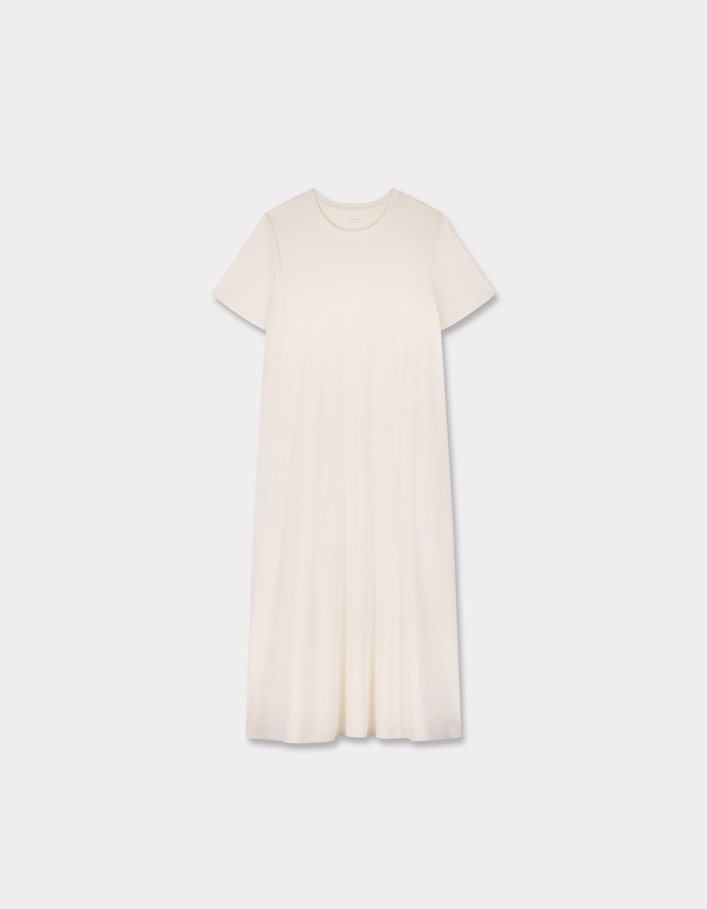Robe mi-longue en coton - écru