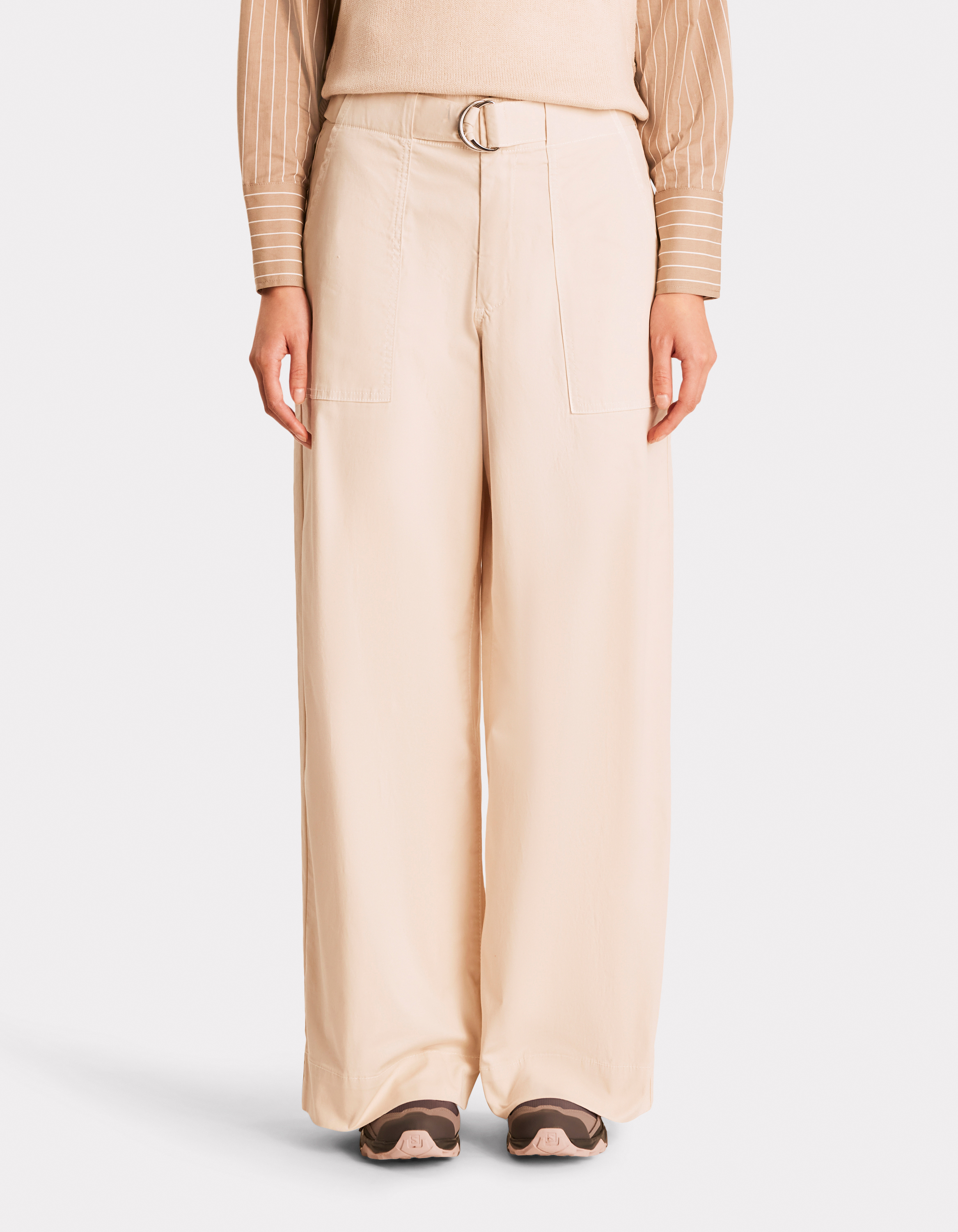 Pantalon poches cargo à ceinture - beige - celio - Modalova