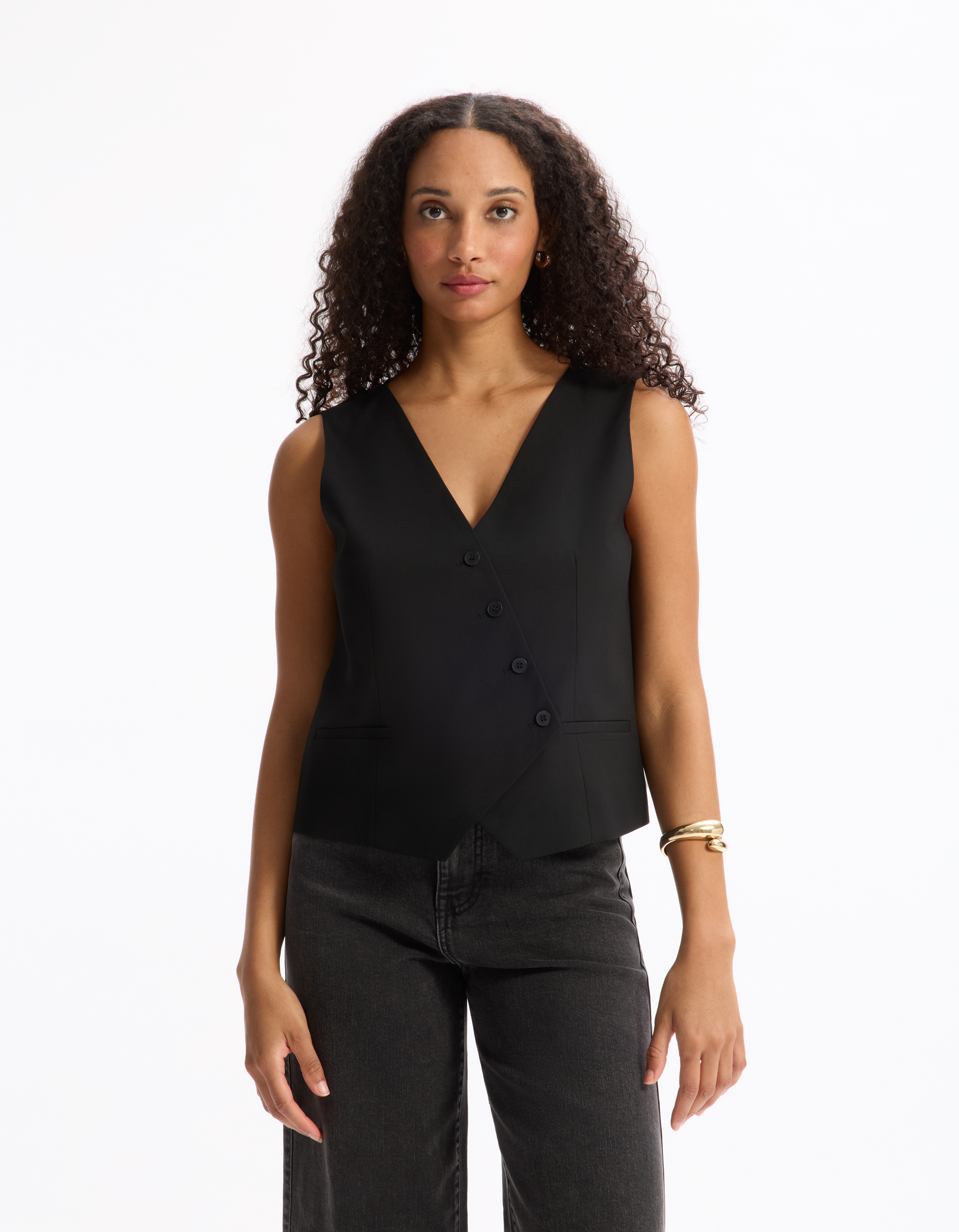 Gilet barman sans manches - noir - celio - Modalova