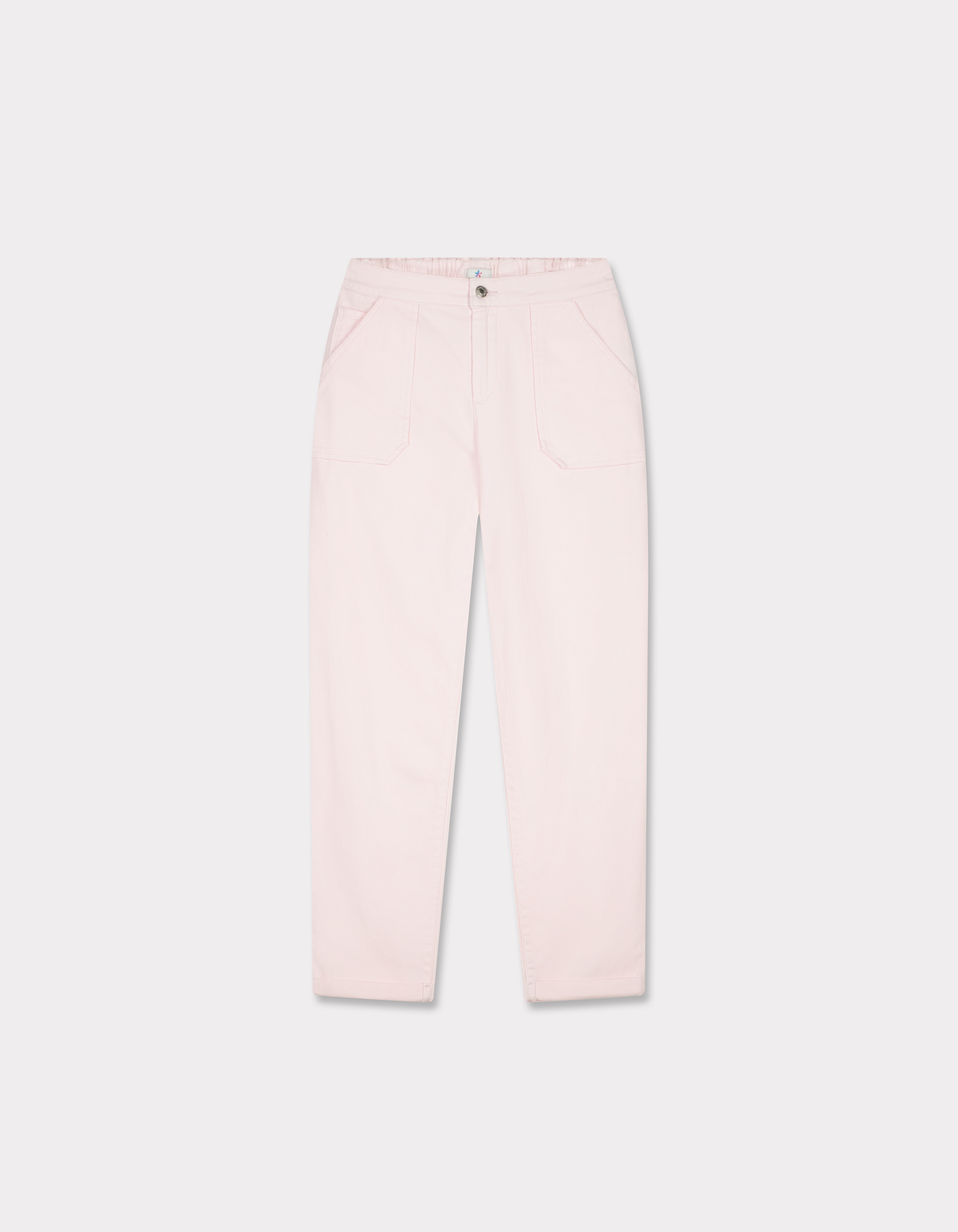 Chino confort à taille élastiquée - rose
