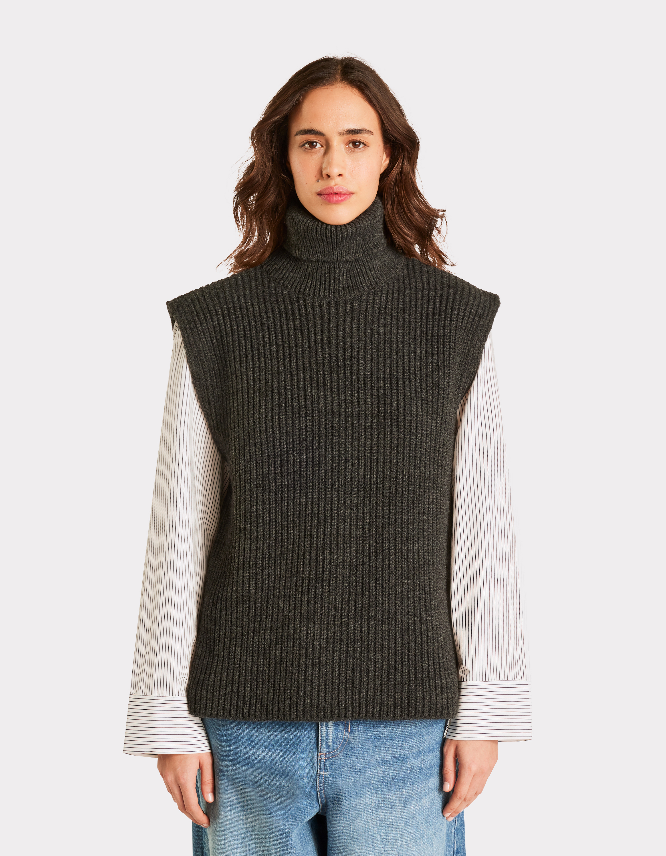 Pull sans manches col roulé - celio - Modalova