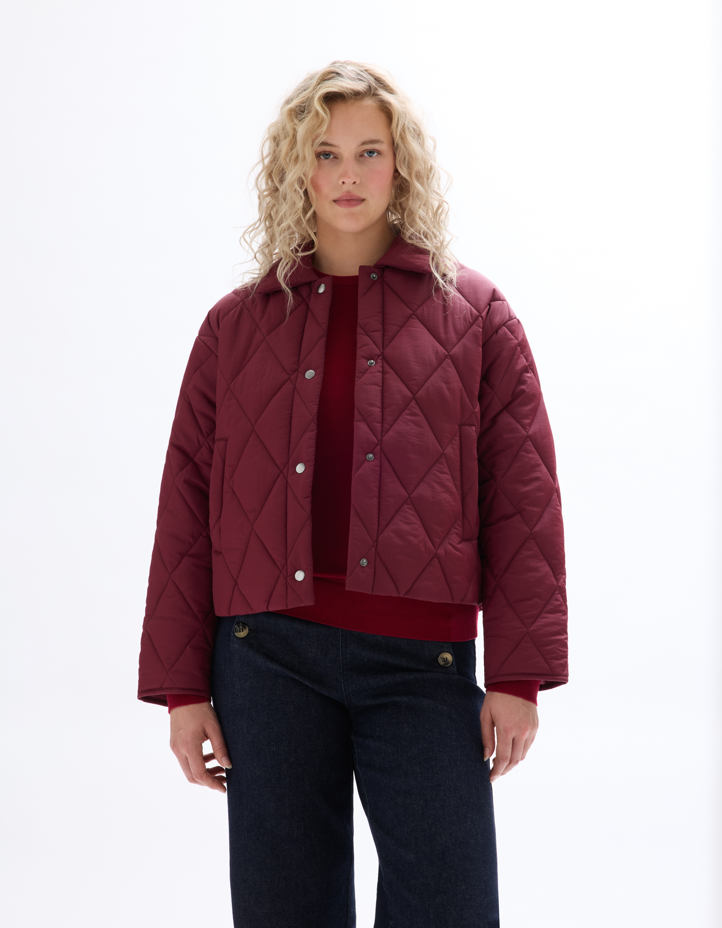 Doudoune courte à poches - rouge - celio - Modalova