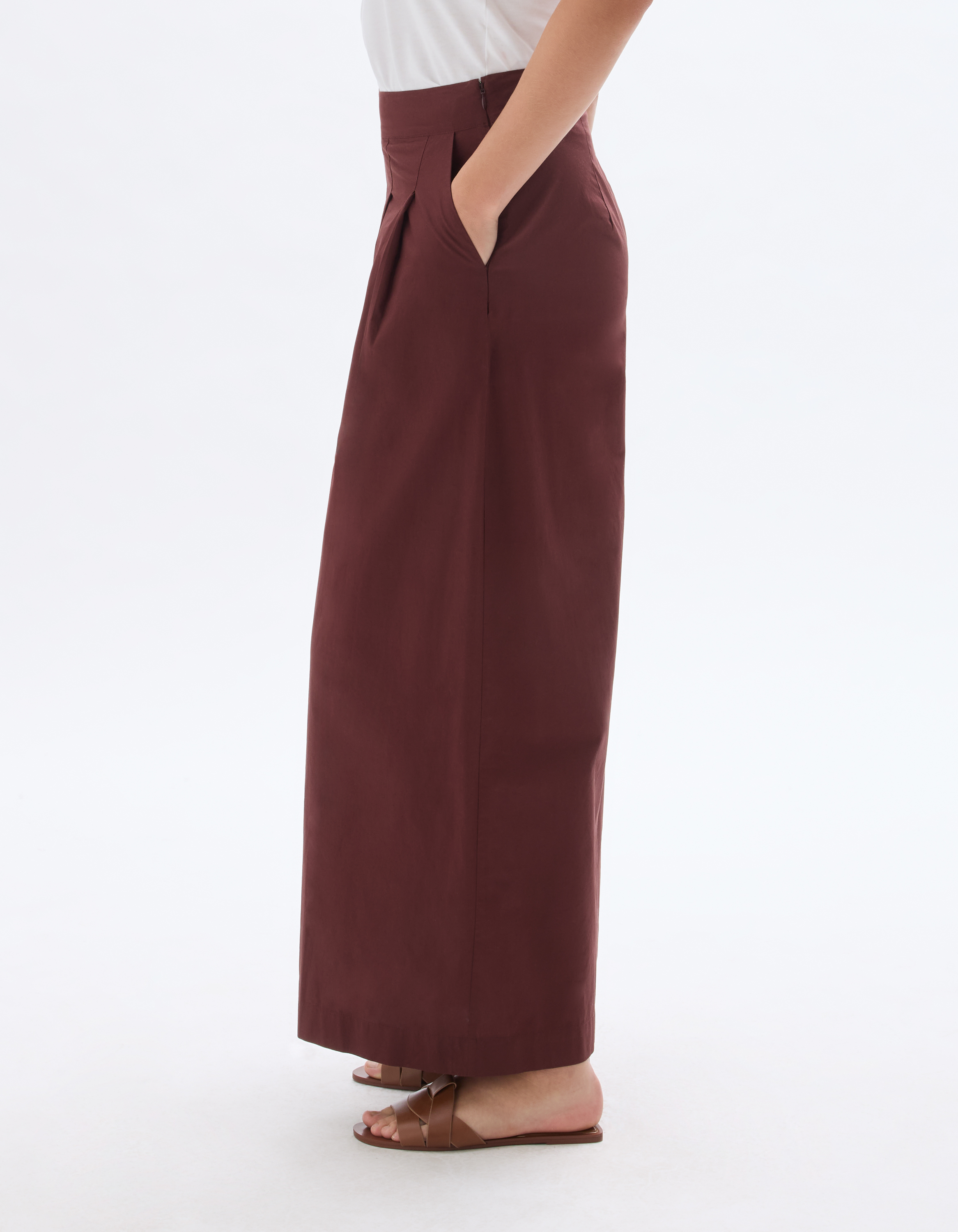 Pantalon légé fluide - marron - celio - Modalova
