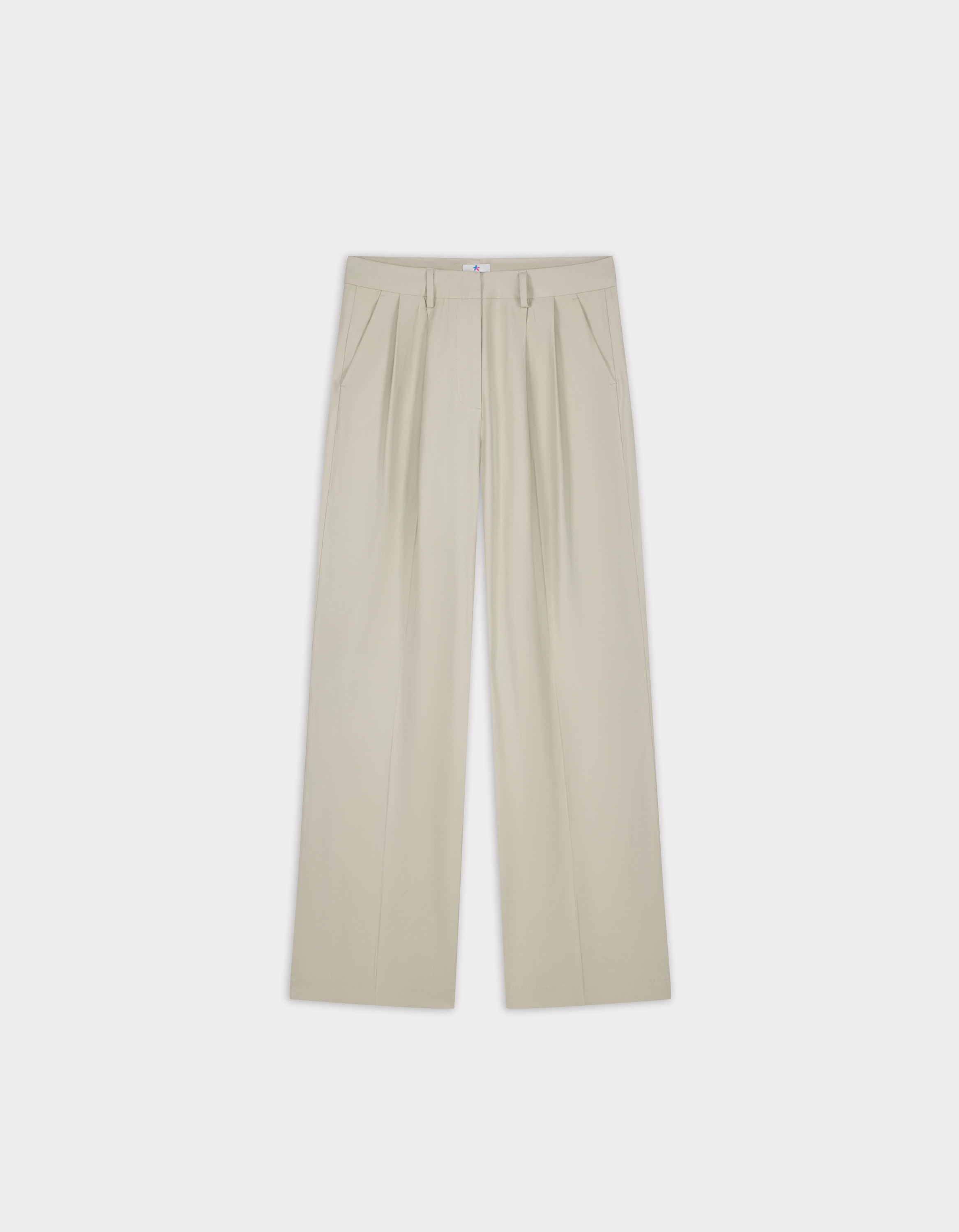 Pantalon large taille haute - gris