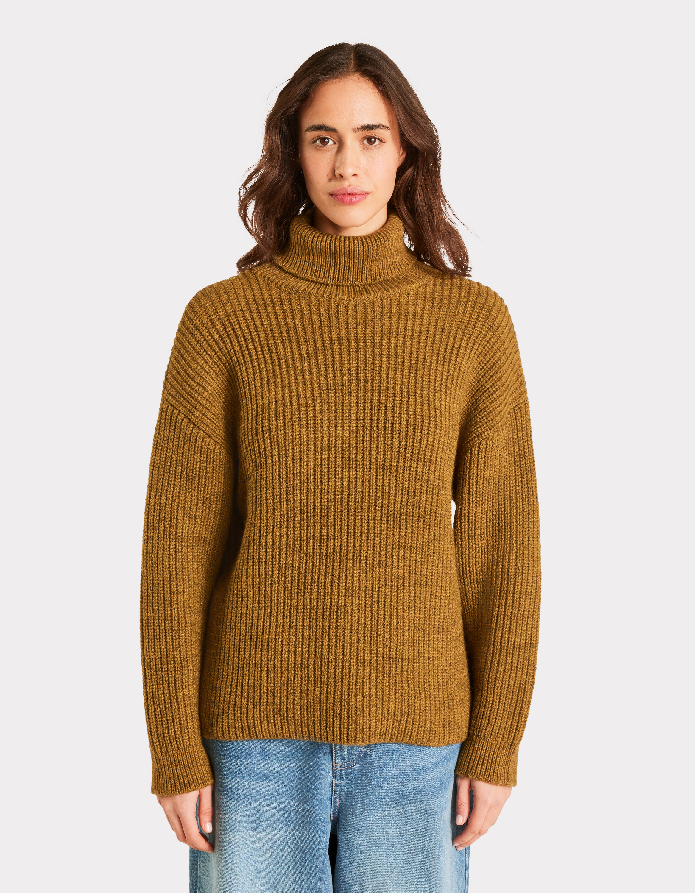 Pull épais à col roulé - kaki - celio - Modalova