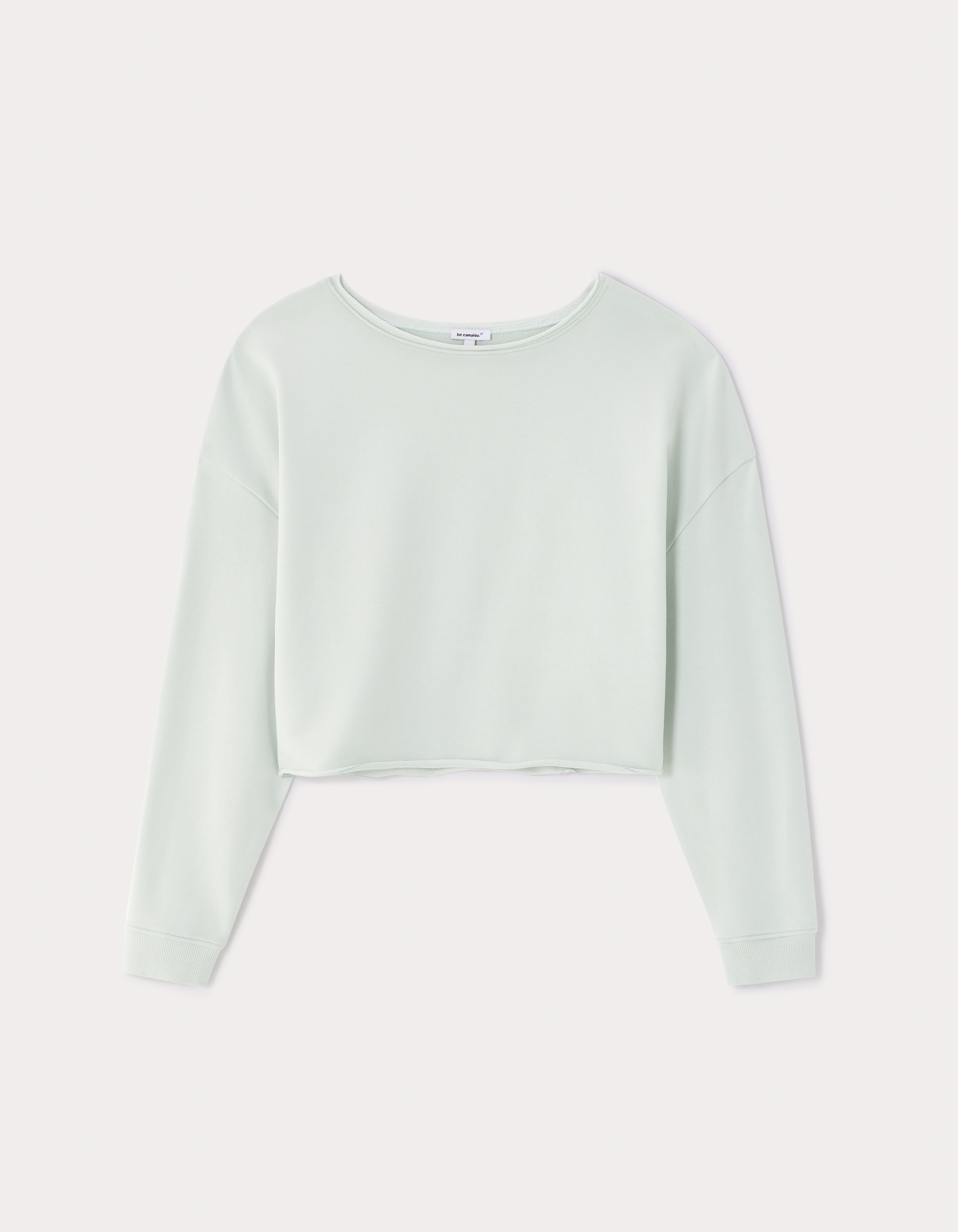 Sweat crop en terry - vert