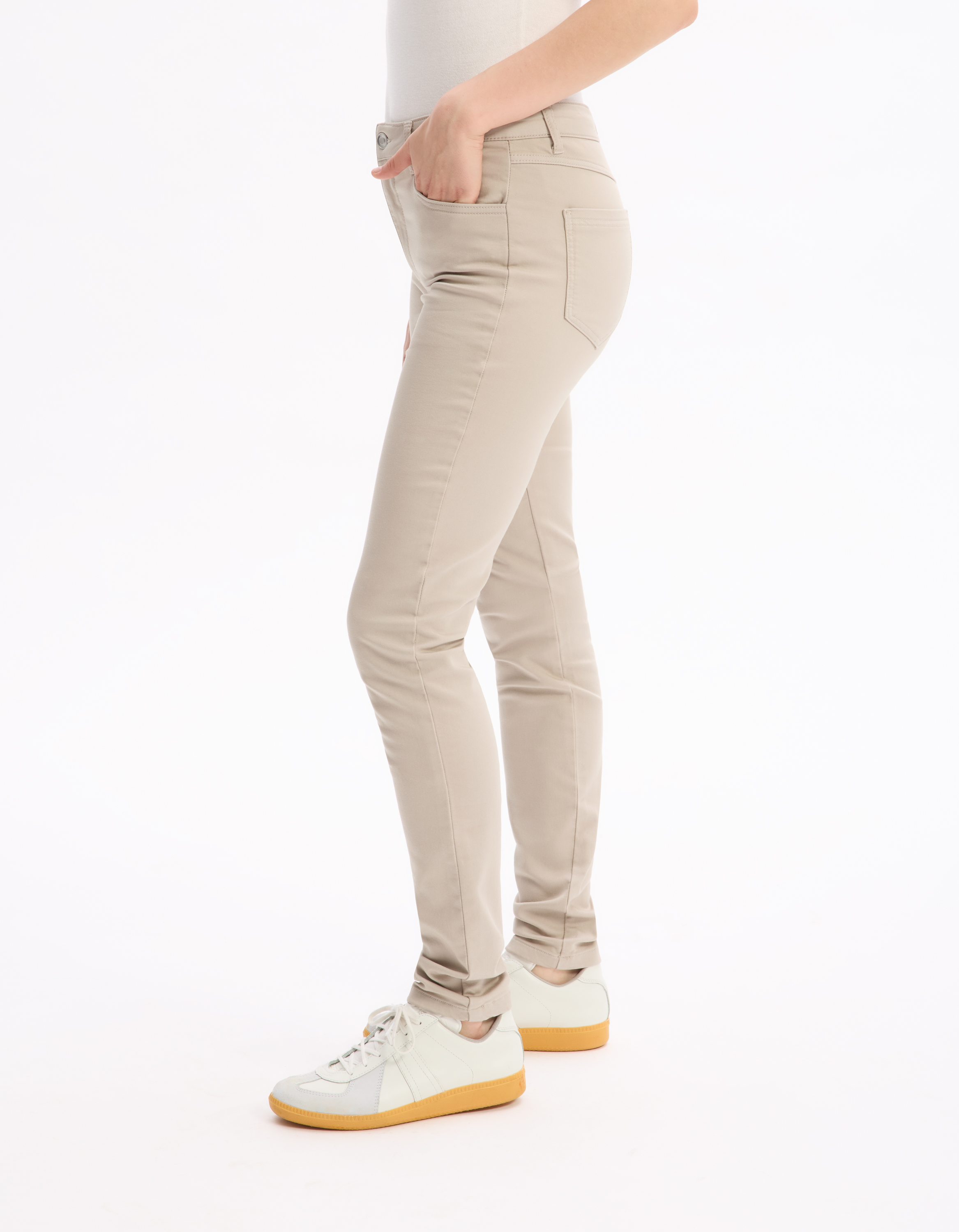 Pantalon slim ultrastretch - beige - celio - Modalova