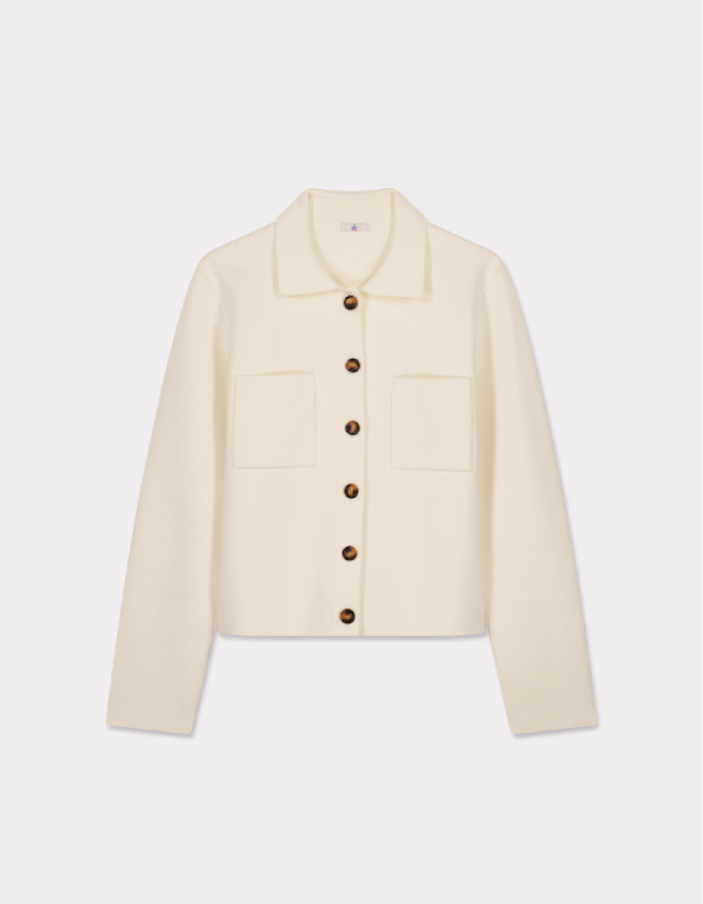 Gilet en maille compacte - écru