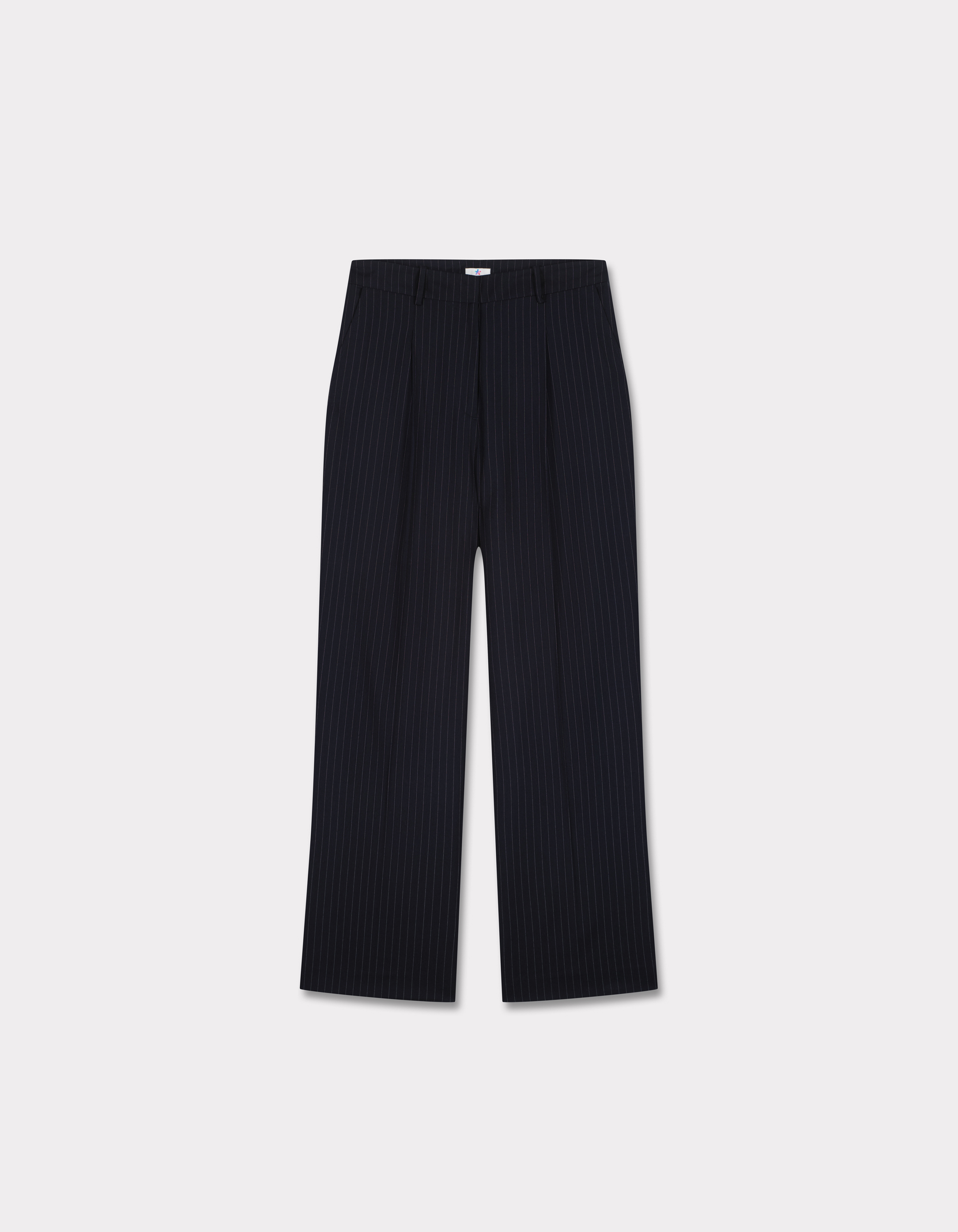 Pantalon habillé à rayures - marine