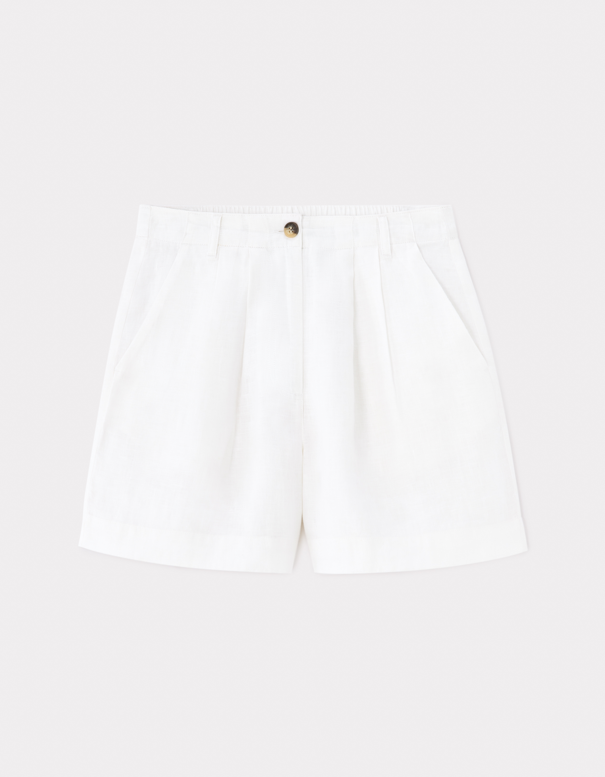 Short en lin - blanc